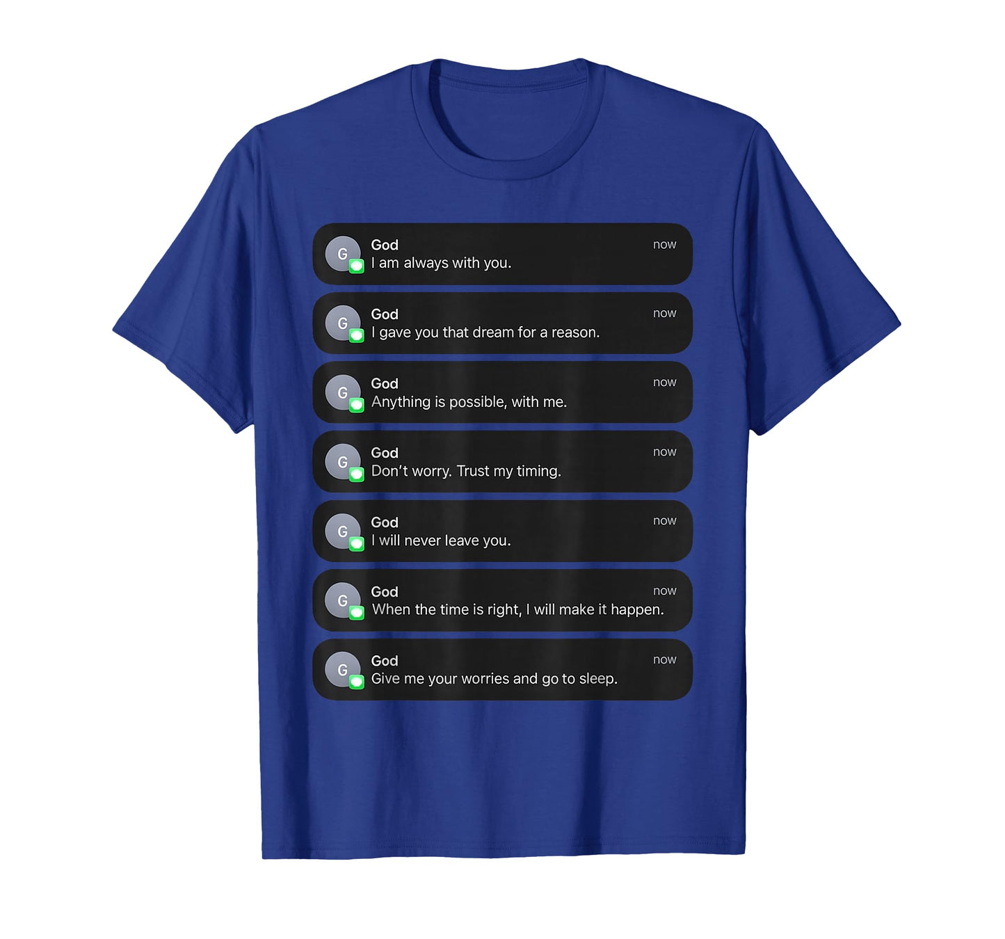God Messages Iβm Always with You Jesus Christian Womens Mens T-Shirt