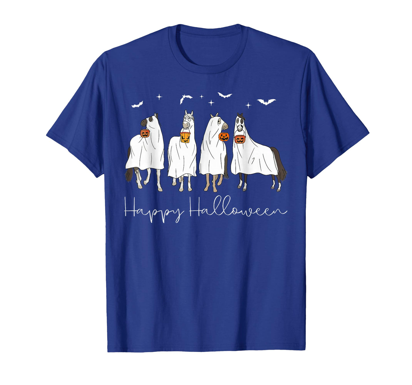 Happy Halloween Horse Ghost 2025 T-Shirt