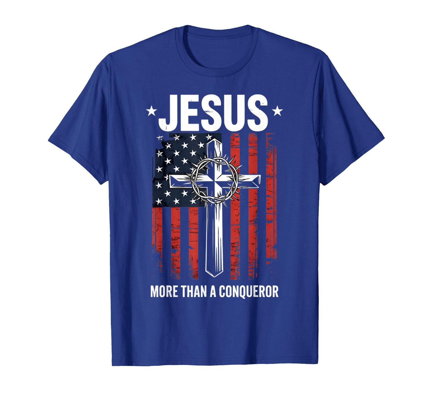Vintage Jesus More Than A Conqueror - Faith and Freedom T-Shirt