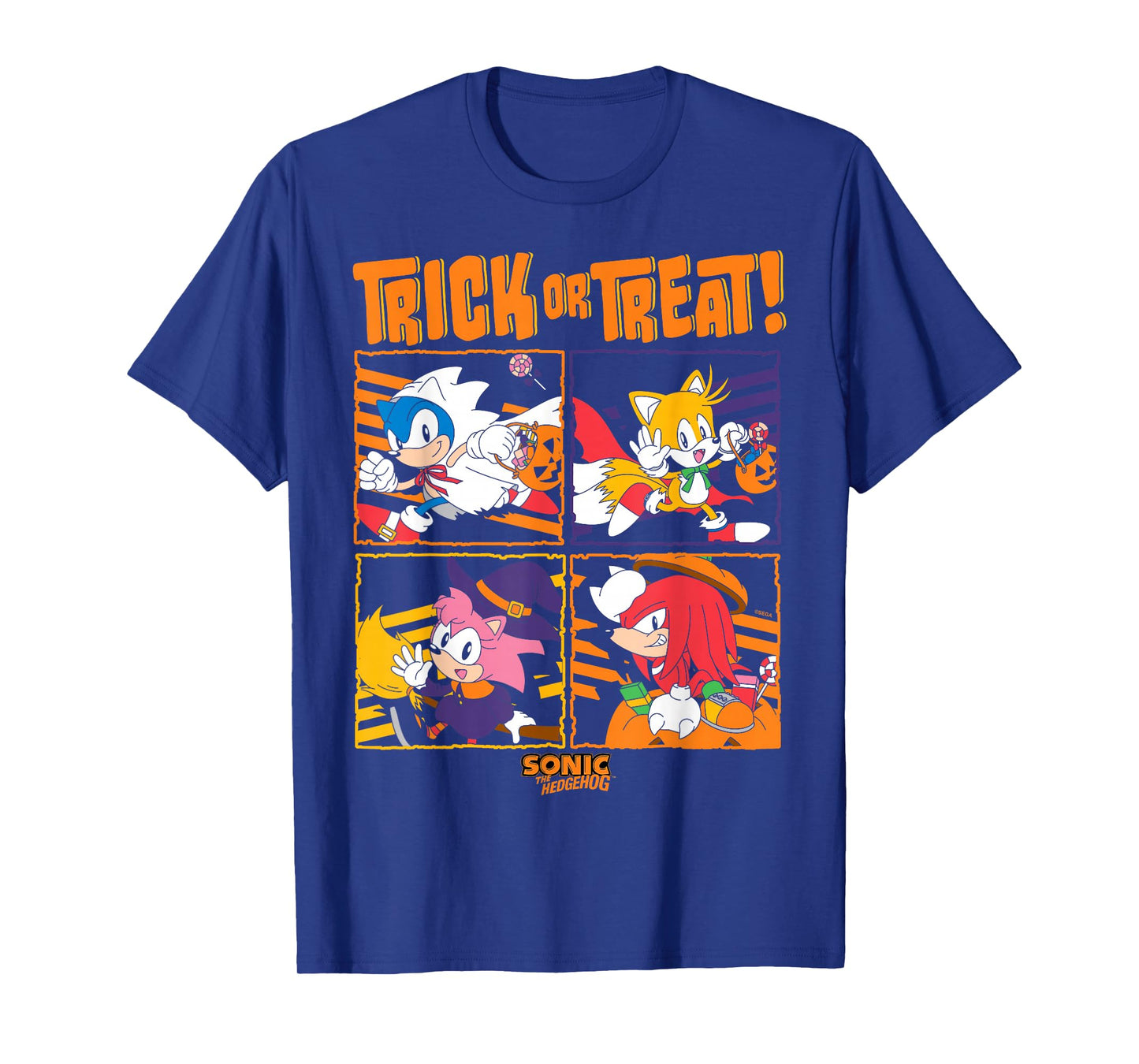 Sonic The Hedgehog Halloween Trick Or Treat Cute Disguises T-Shirt