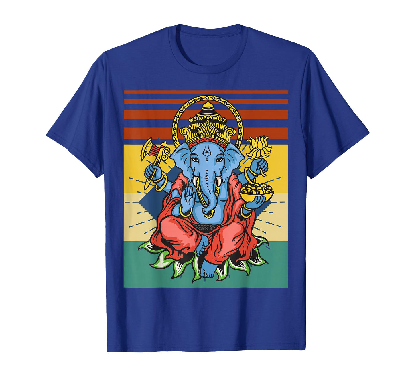 Retro Ganesha God - Yoga - Spiritual - Meditation - Yogi T-Shirt