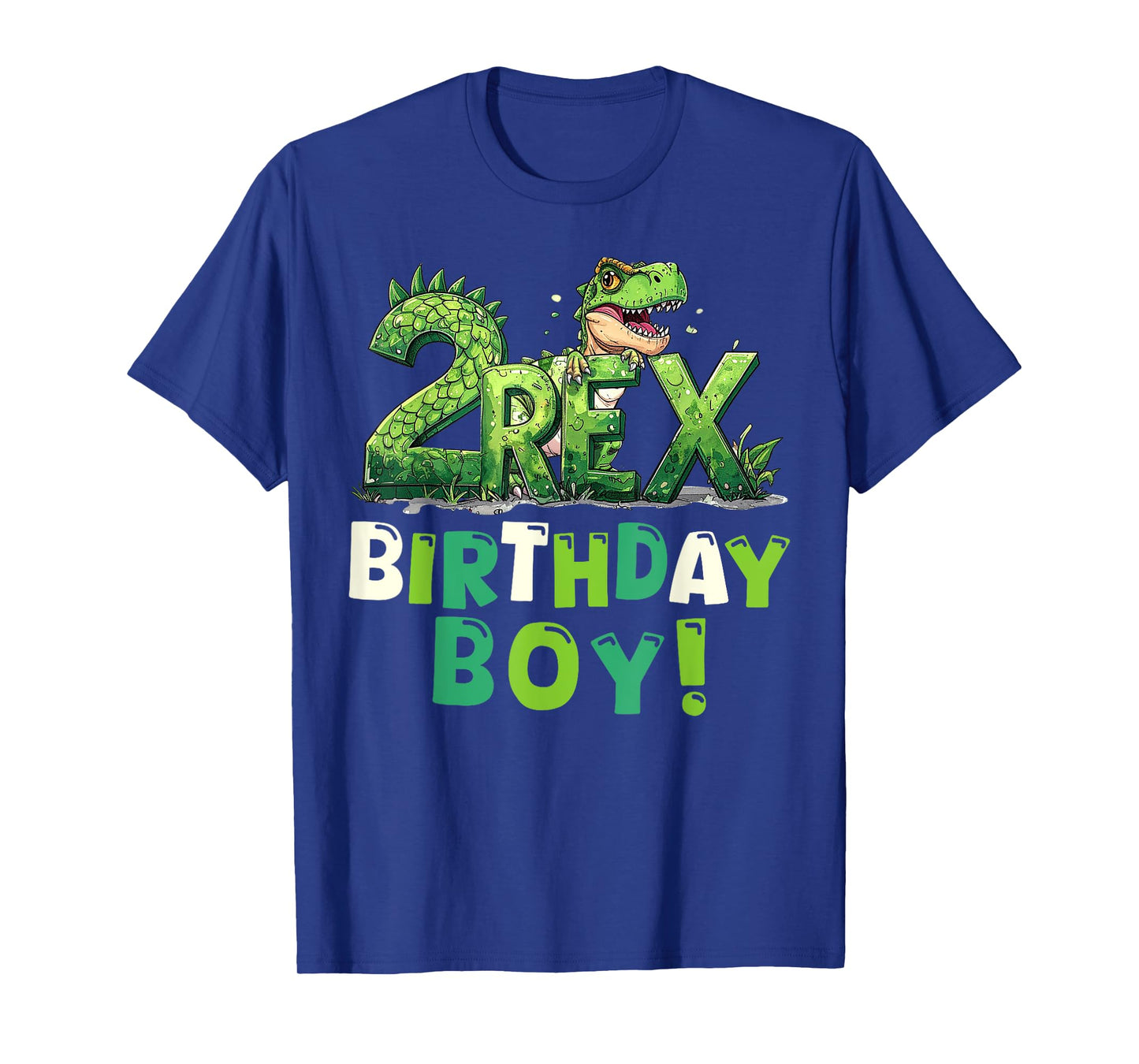 Two Rex 2nd Birthday Boy Second Dinosaur 2 Year Old Boys T-Shirt