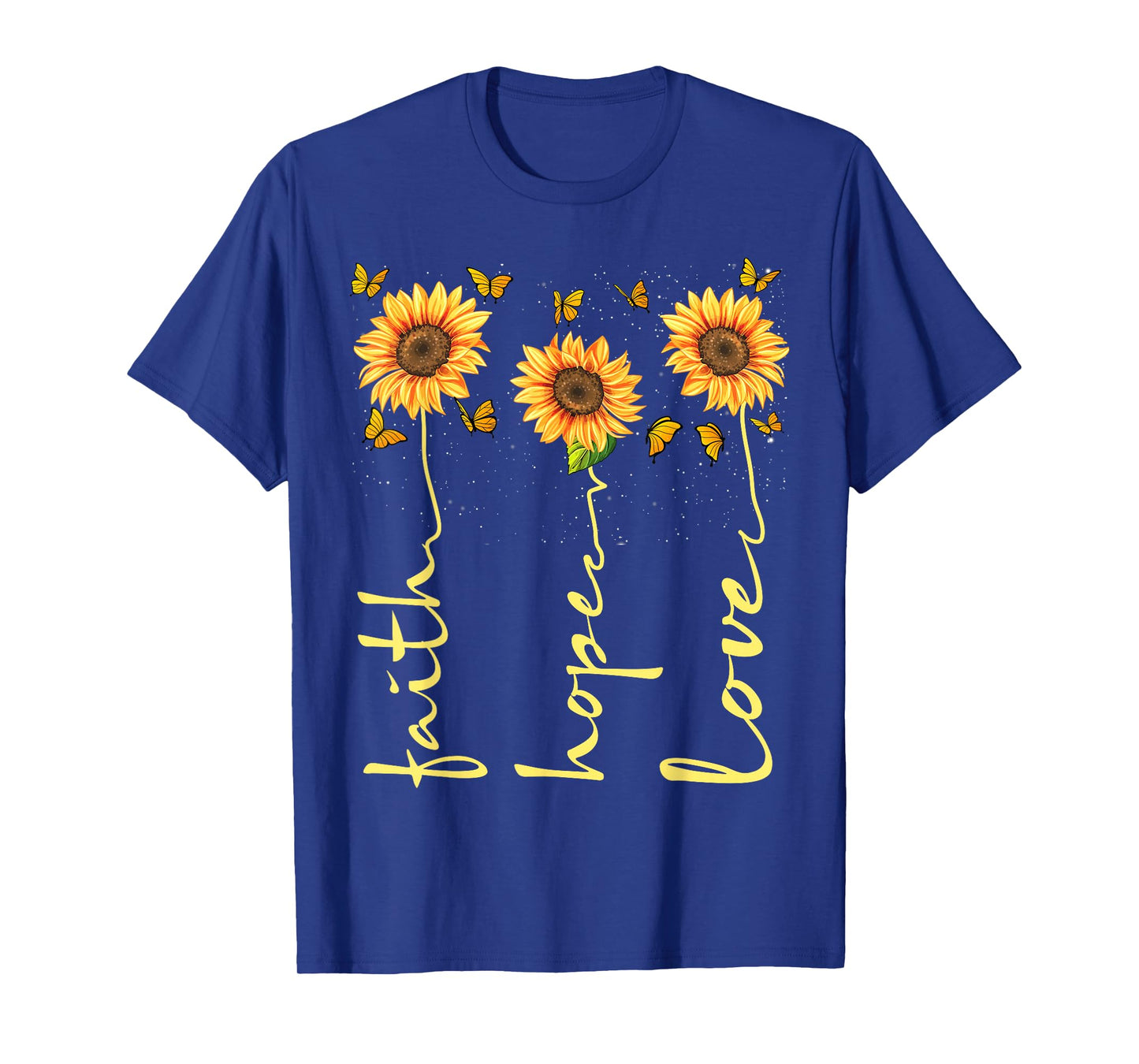 Christian for Women Sunflower Faith Hope Love T-Shirt