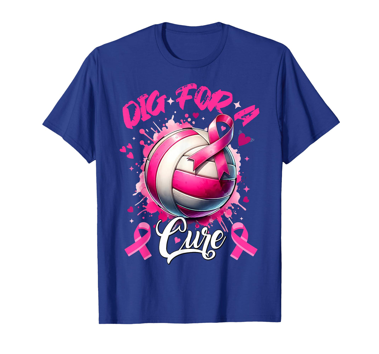 Dig for A Cure Volleyball Pink Out Breast Cancer Awareness T-Shirt