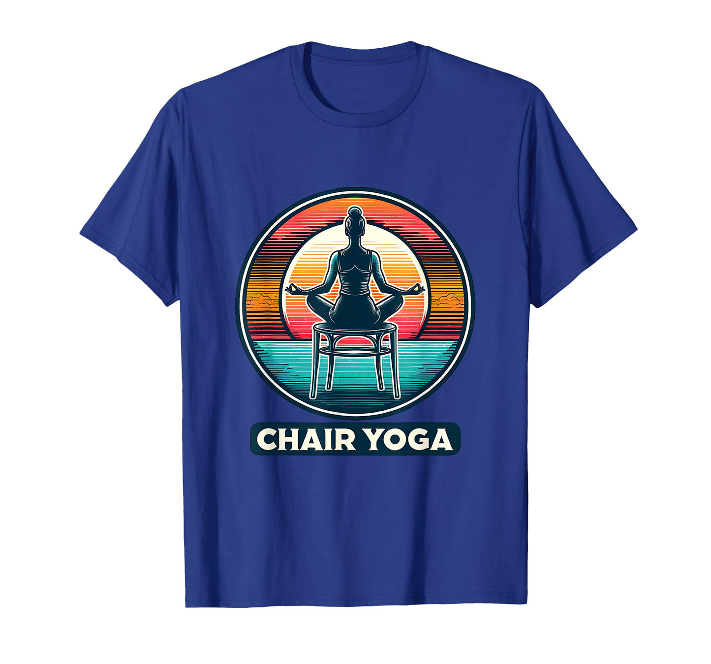 Serene Sunrise Chair Yoga Enthusiast Design T-Shirt