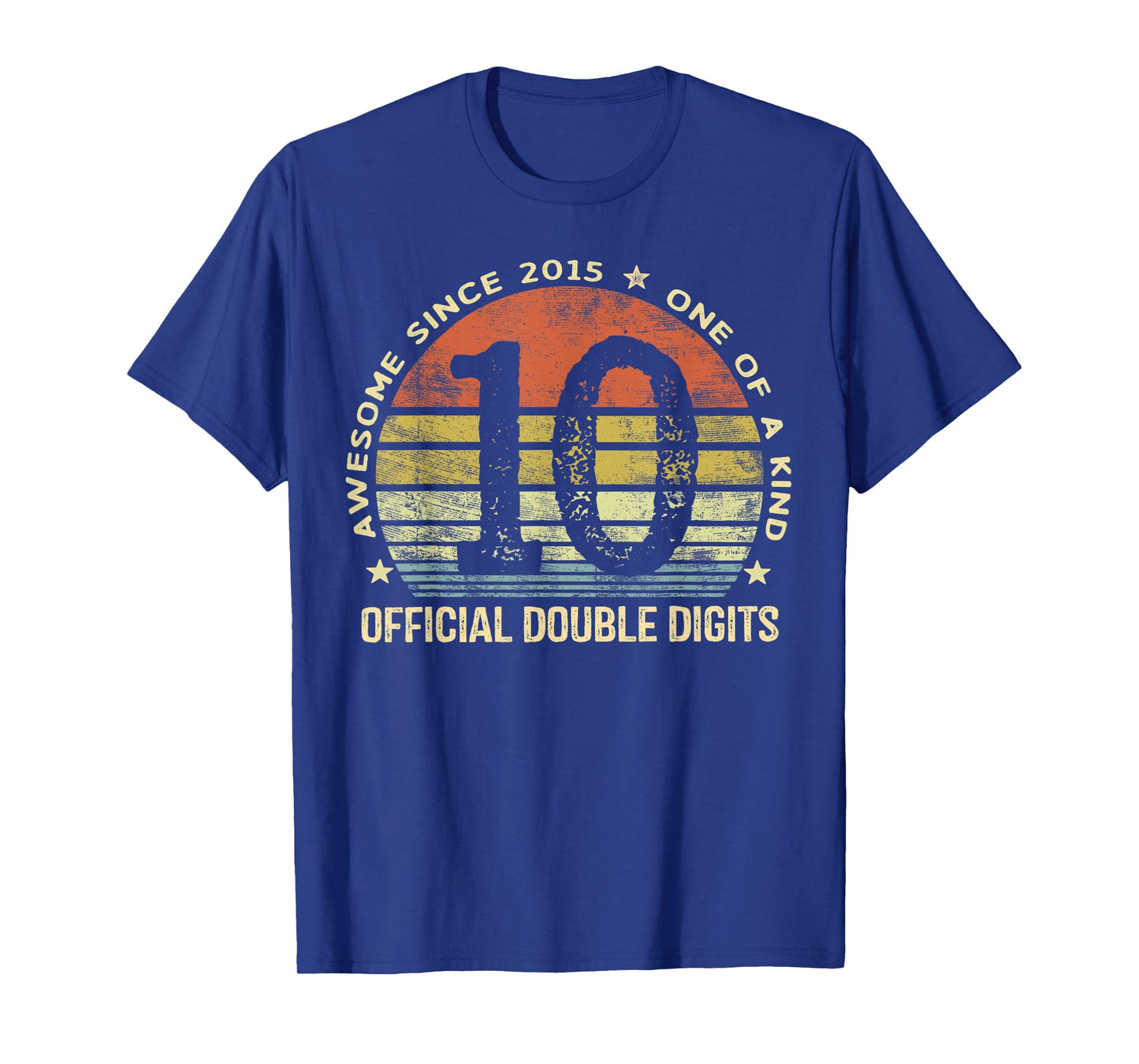 Awesome Since 2015 Official Double Digits 10 Year Old BDay T-Shirt