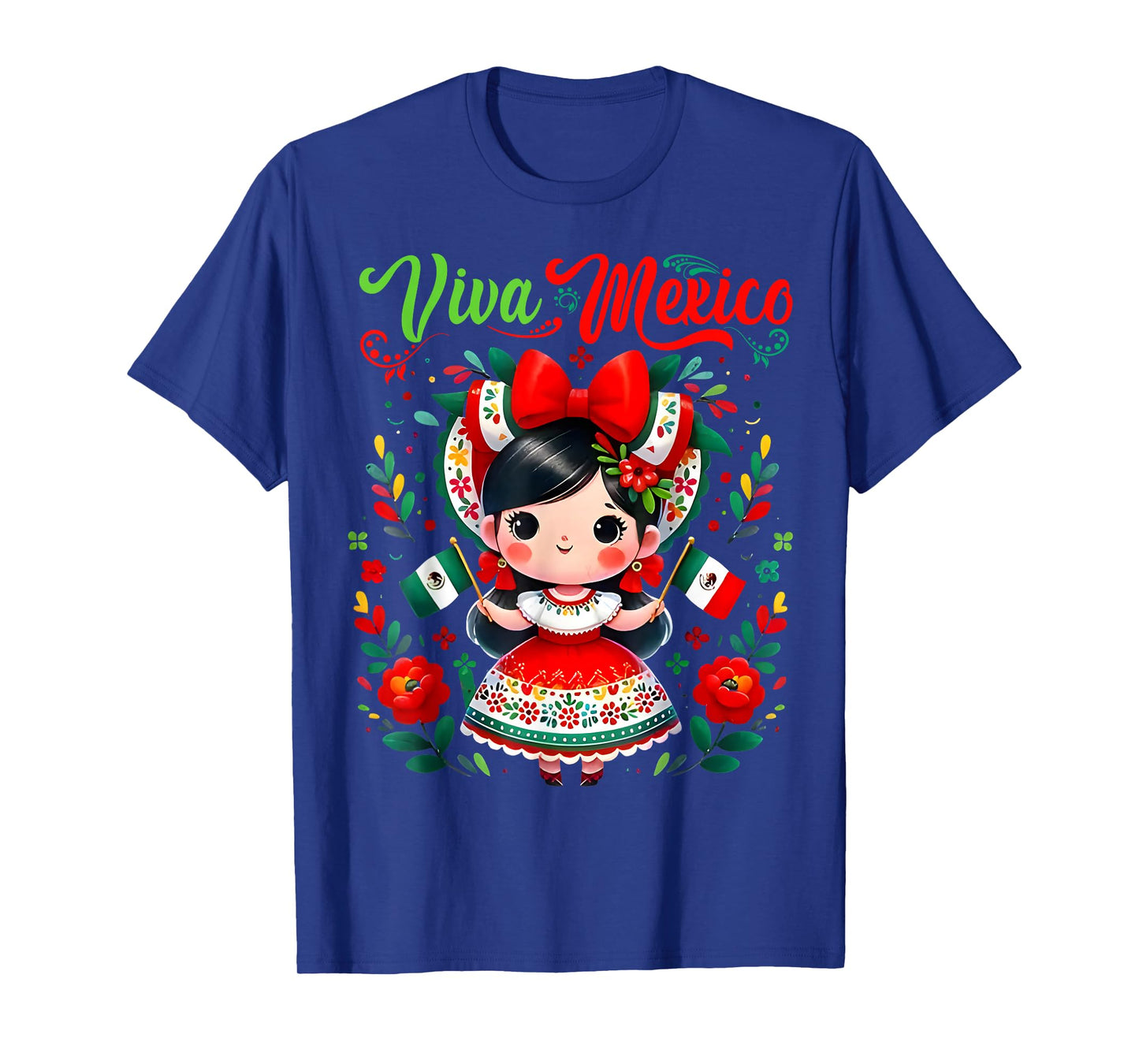 Viva Mexico Mexican Girl Mexico Independence Day T-Shirt