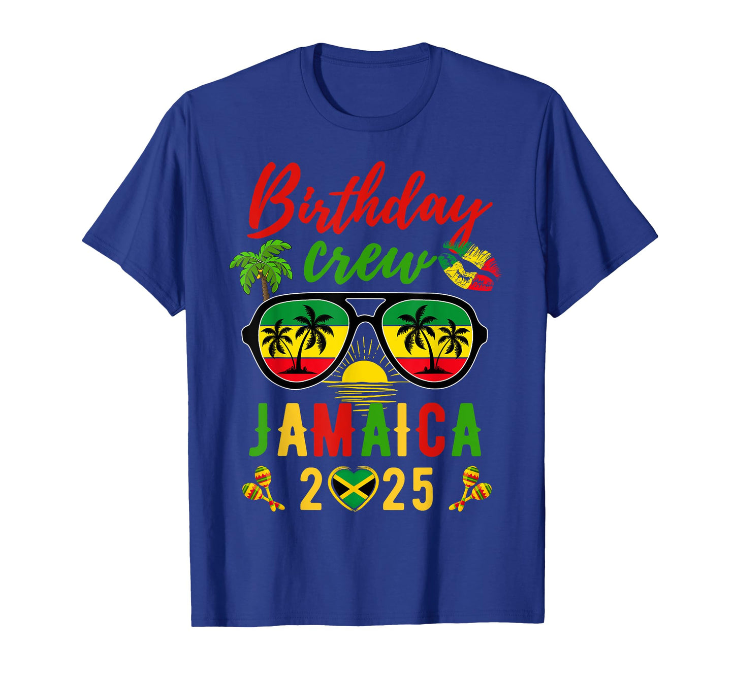 Birthday Queen King Jamaica Girls Trip 2025 Women Matching T-Shirt
