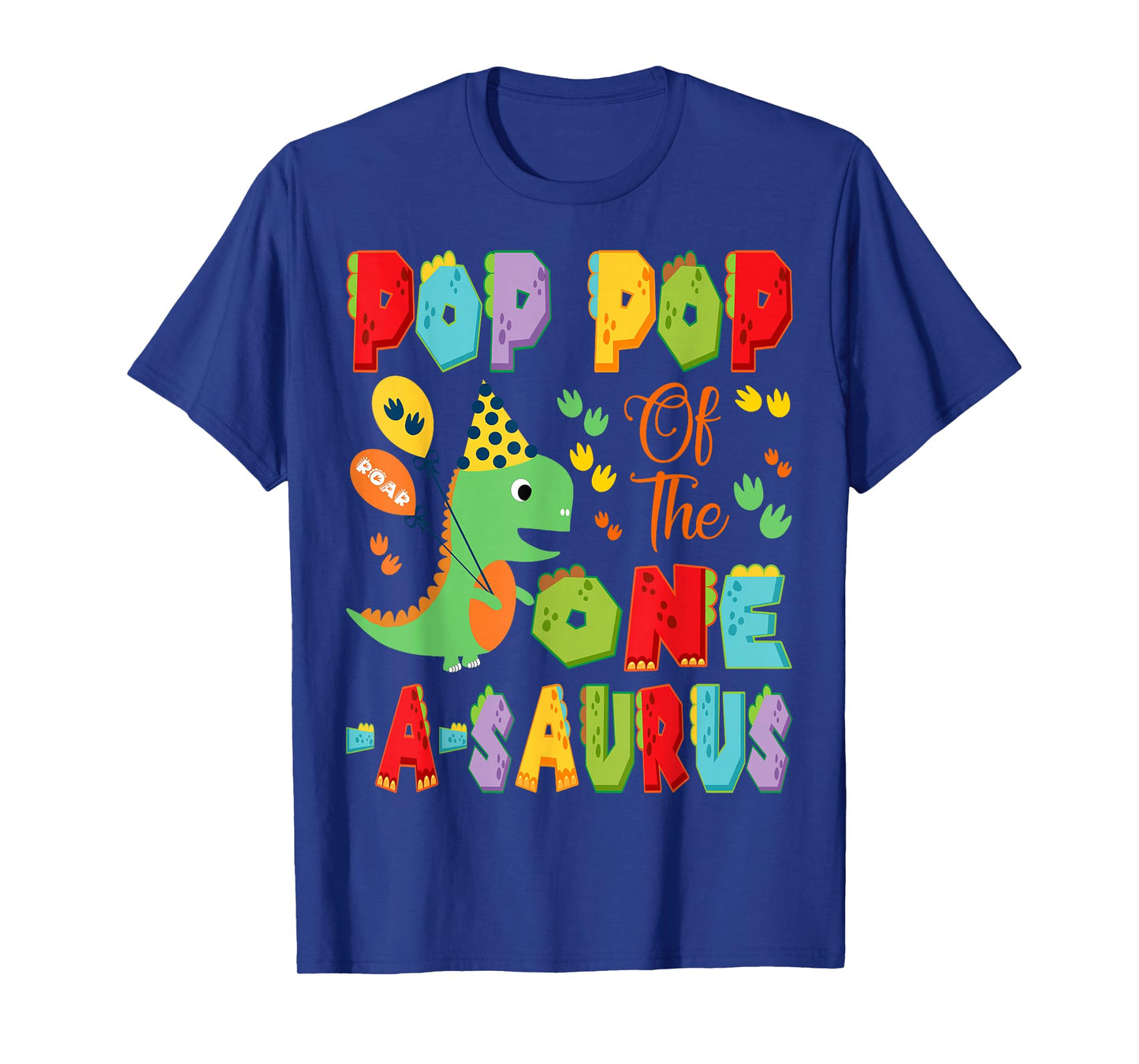 Pop Pop Of The One-A-Saurus 1St Birthday Boy Dinosaur T-Shirt