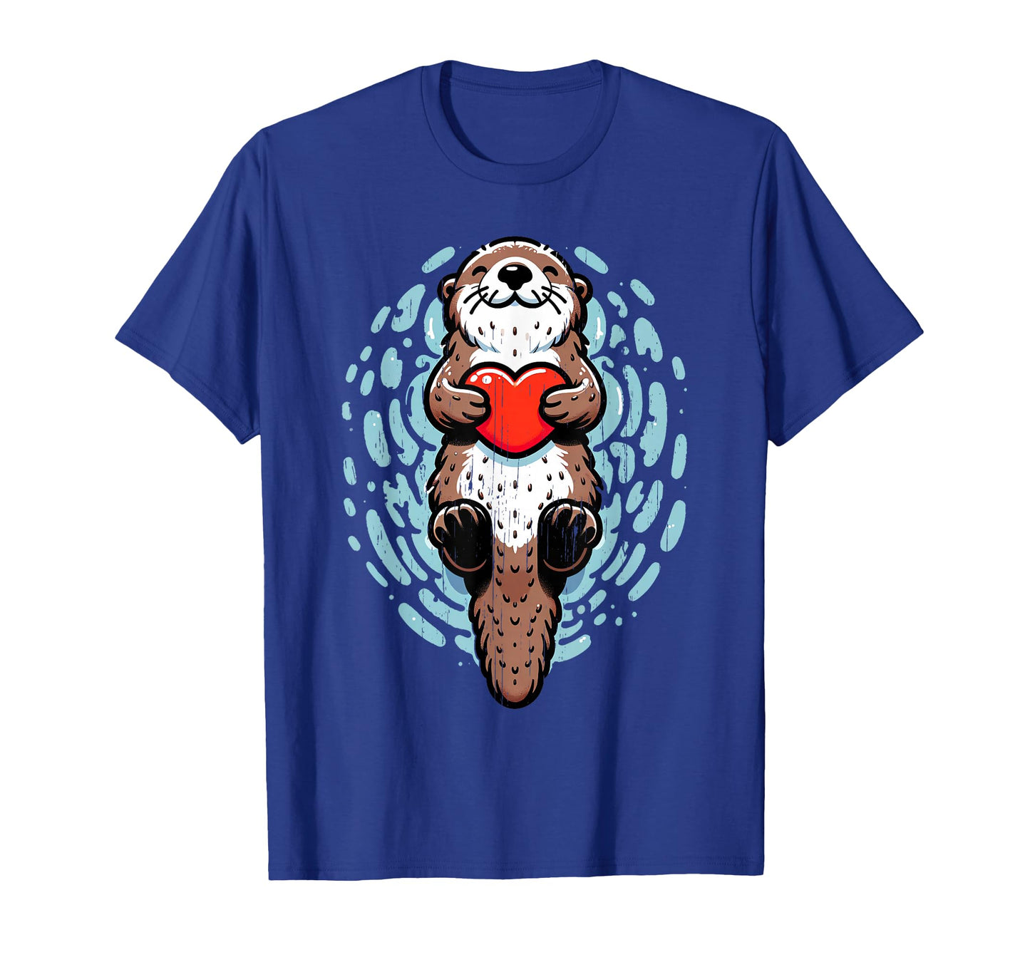 Sea Otter Valentines Heart Lover Funny Boys Men Girls Kids T-Shirt