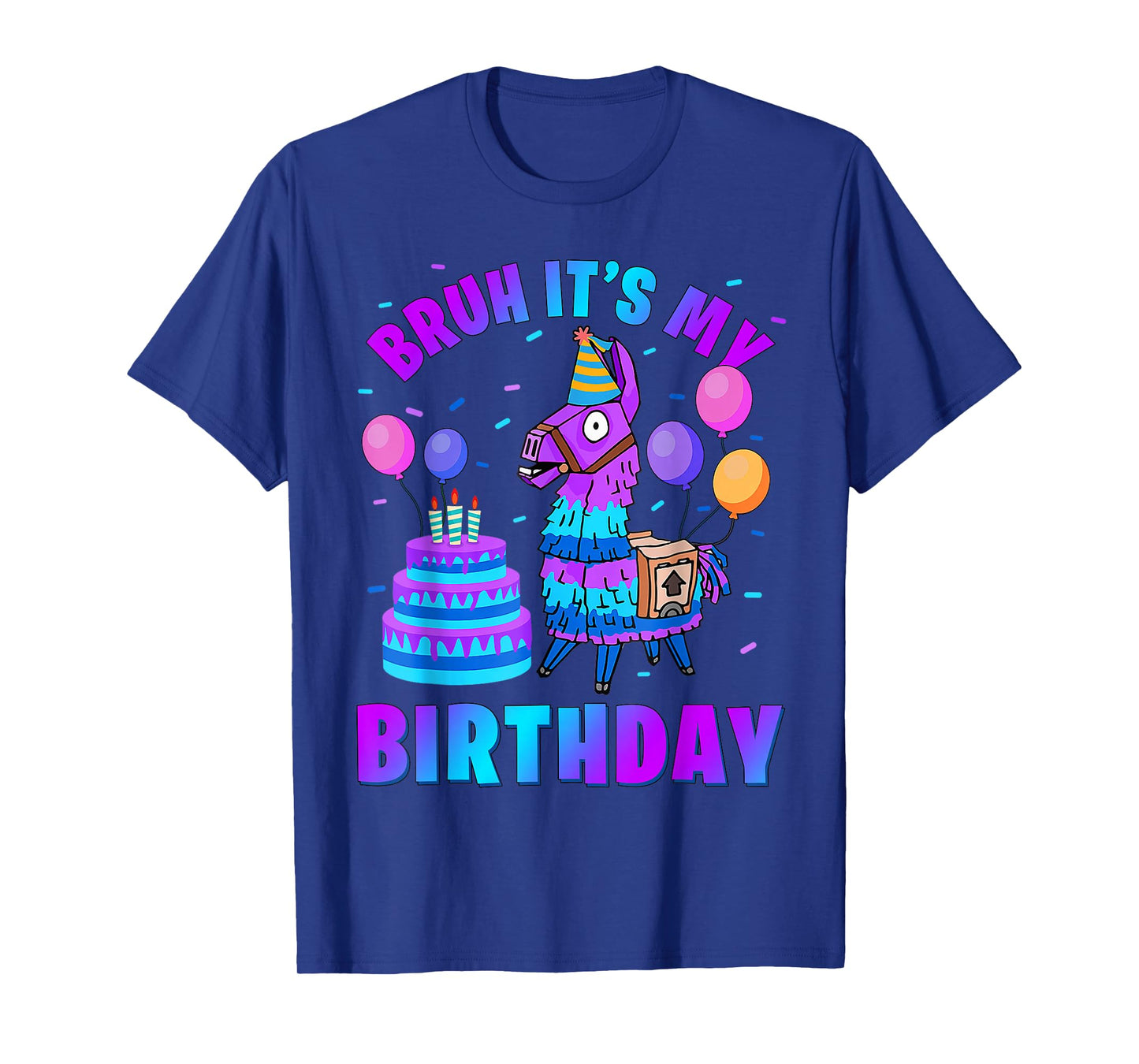 Bruh Its My Birthday Llama Pinata Boy Girl Family Bday Party T-Shirt