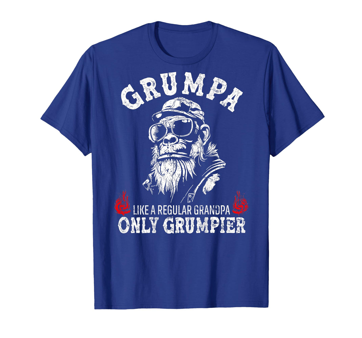 Grumpa Like A Regular Grandpa Only Grumpier Monkey (ON BACK) T-Shirt