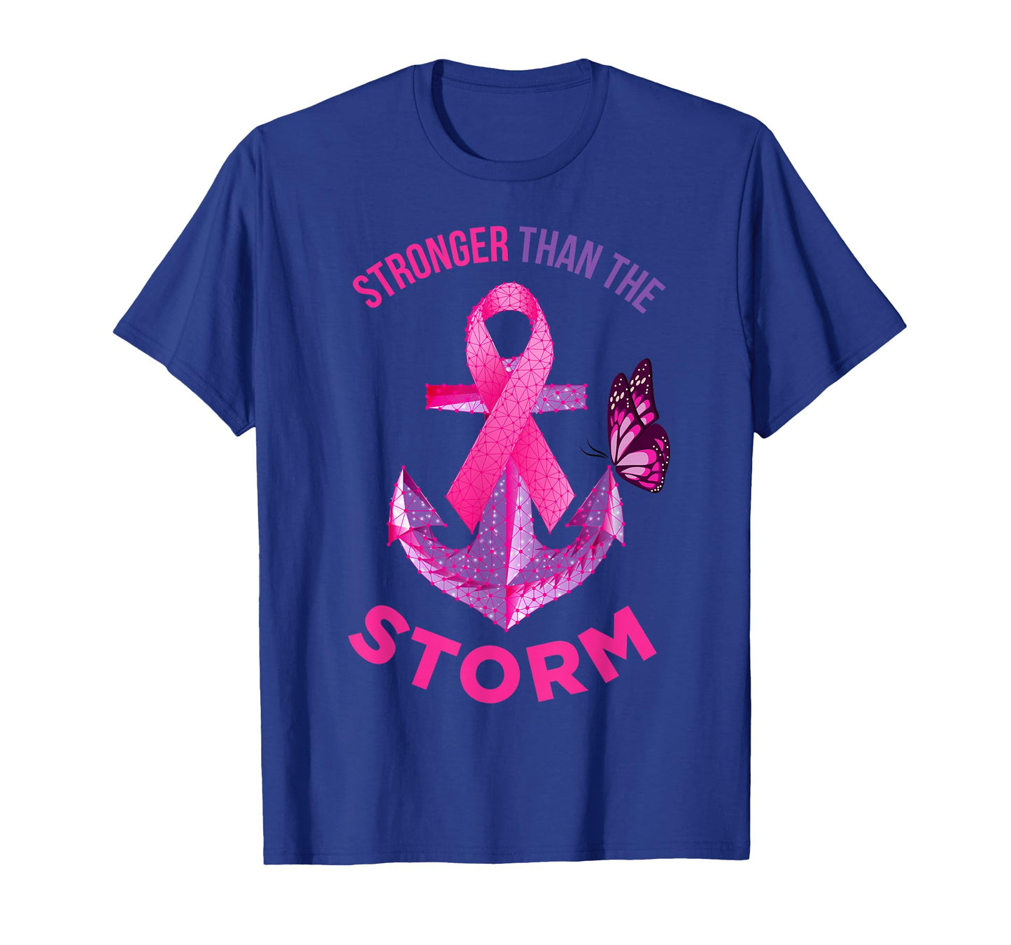 Stronger Than The Storm Fight Breast Cancer Ribbon Wear Pink T-Shirt