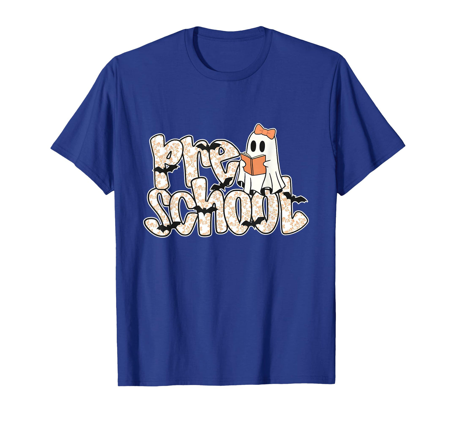 Preschool Teacher Halloween Ghost Teacher Reading Book Women T-Shirt