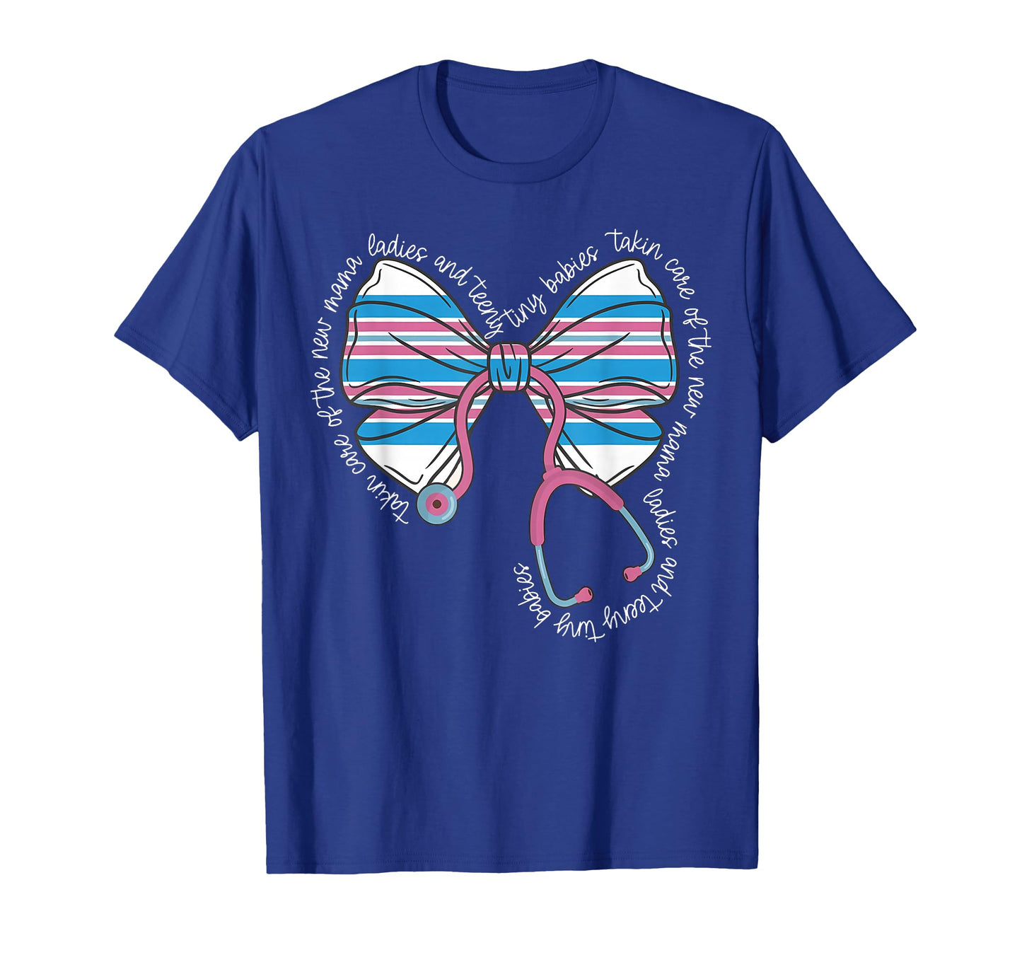 Stethoscope Coquette Bow Baby Blanket Mother Baby Nurse T-Shirt