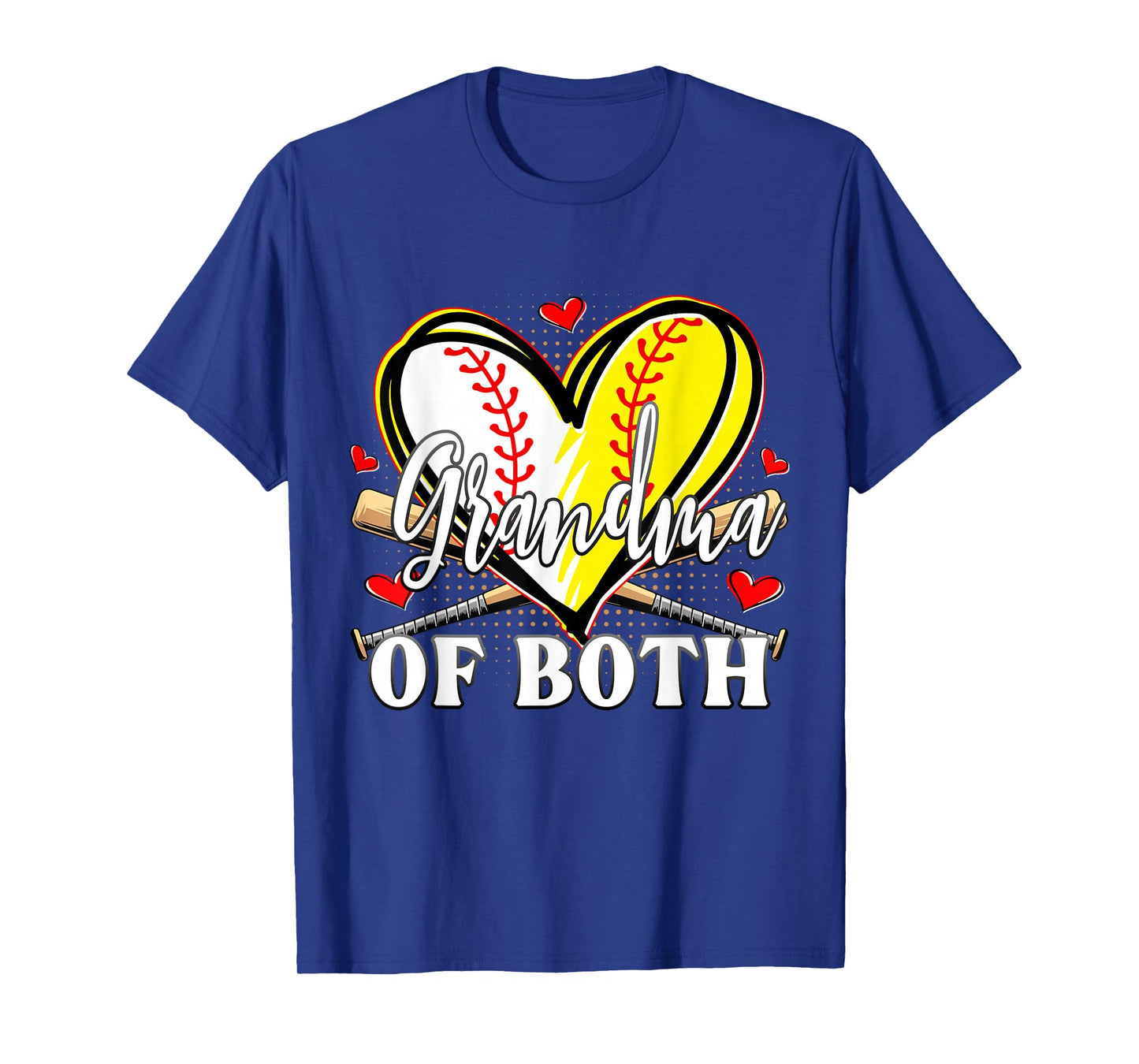 Grandma Of Both Baseball Softball Grandma Mothers Day T-Shirt