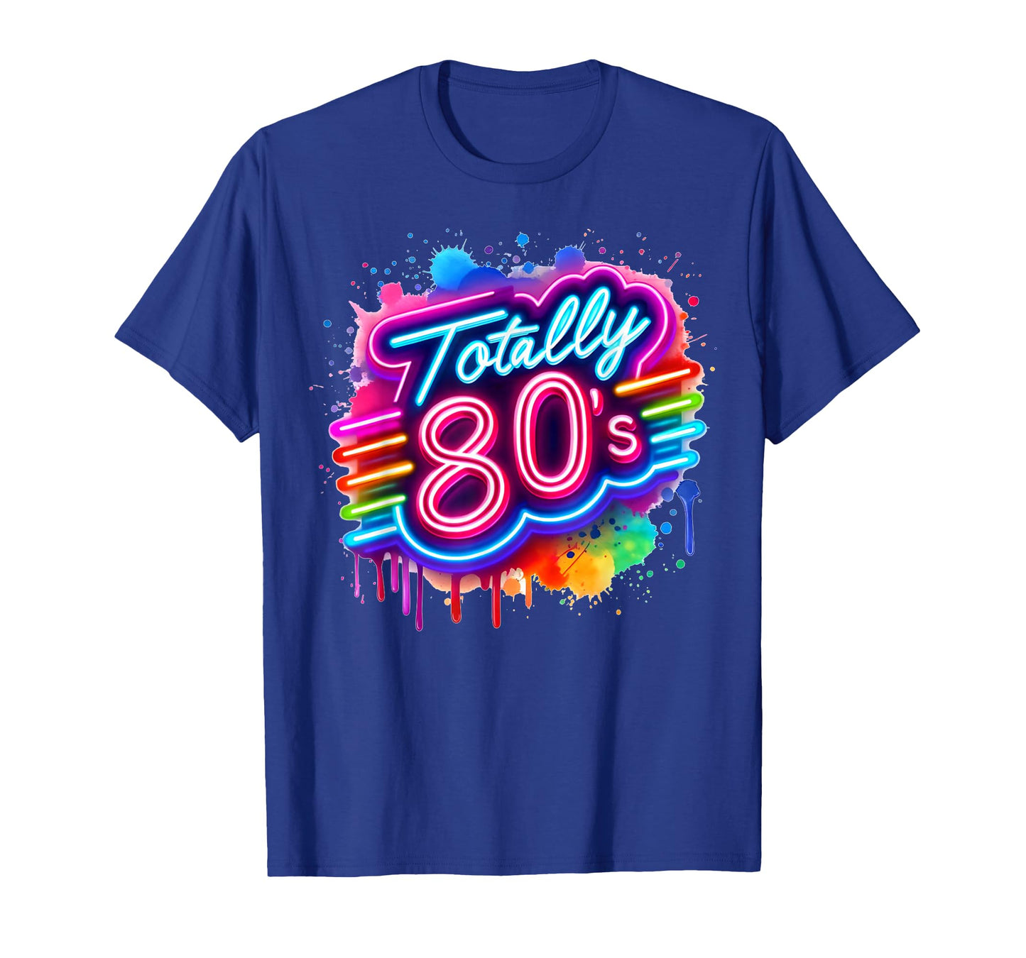 Retro 1980's Colorful Totally 80's Funny 80 Rave Theme Party T-Shirt
