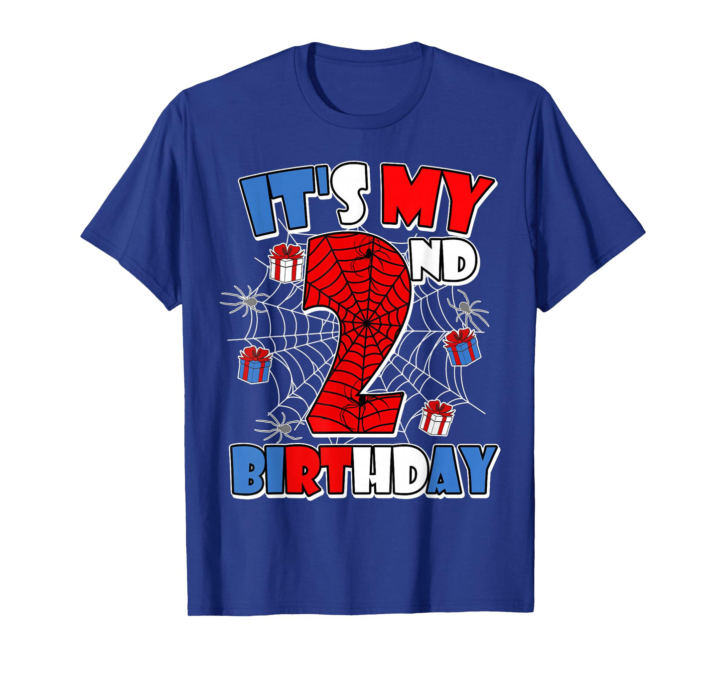 It's My 2nd Birthday Spider Theme Party Boy Birthday T-Shirt