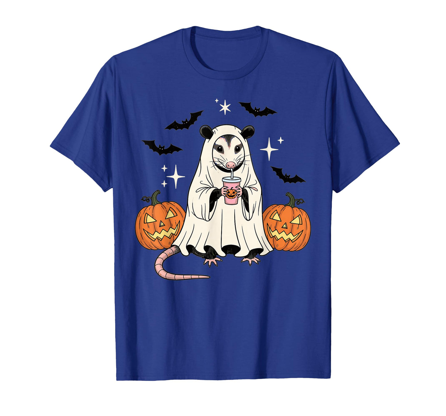 Spooky Possum Ghost Pumpkin Halloween Funny Cute T-Shirt