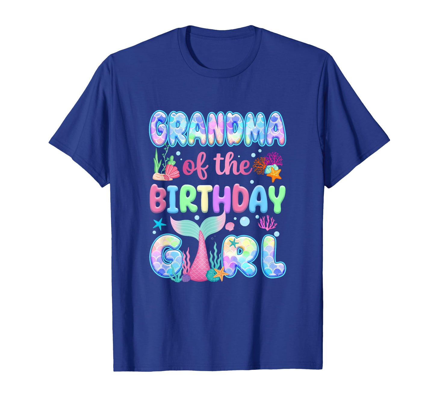 Grandma Of The Birthday Mermaid Girl Family Matching Party T-Shirt