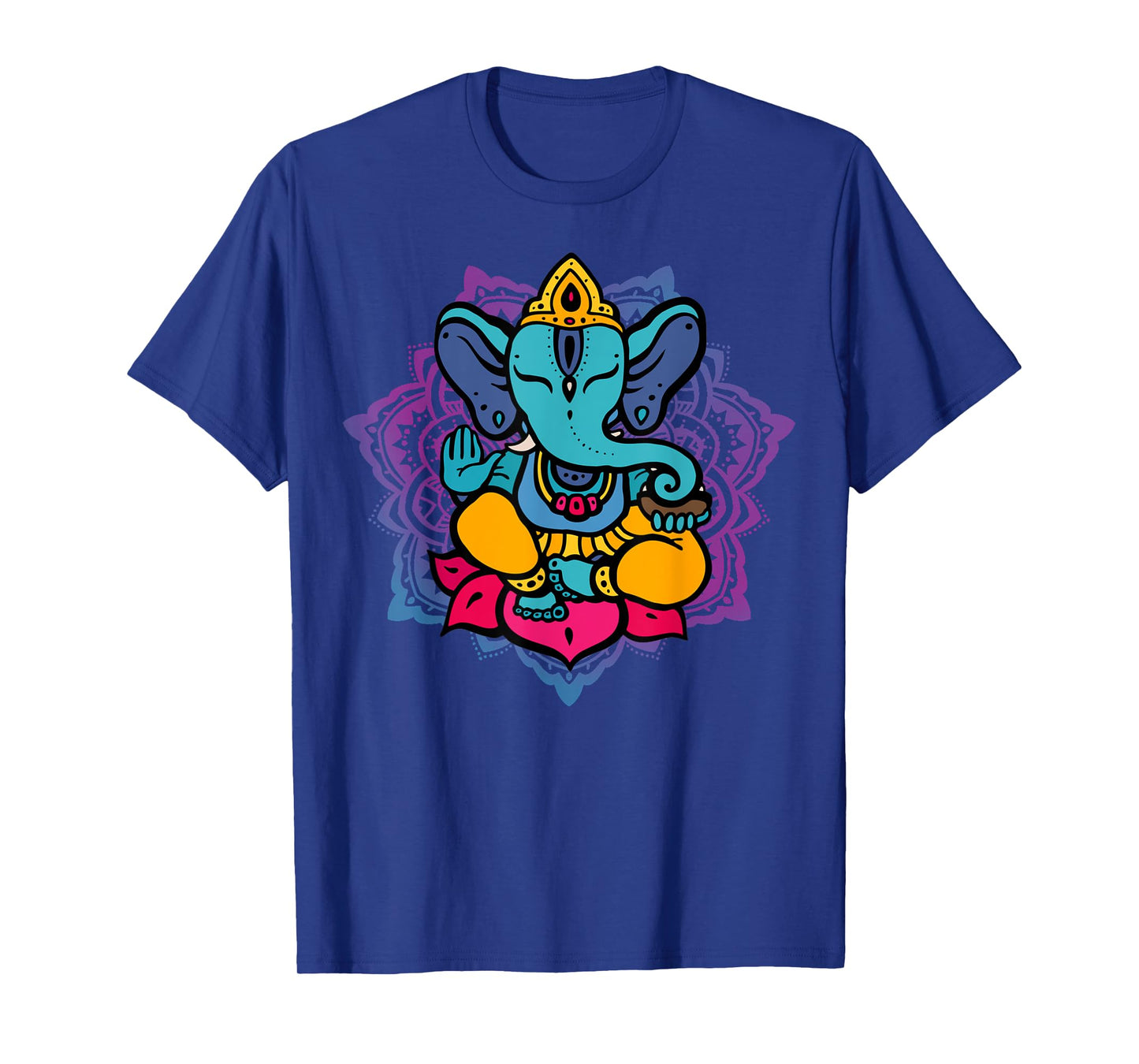 Beautiful Ganesha in Yoga Lotus Meditation Mandala T-Shirt T-Shirt