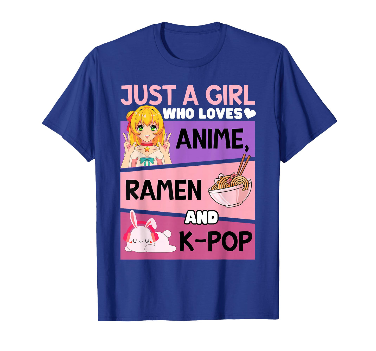 K-pop Anime Ramen-Can't Hear You I'm Listening Kpop Kawaii T-Shirt