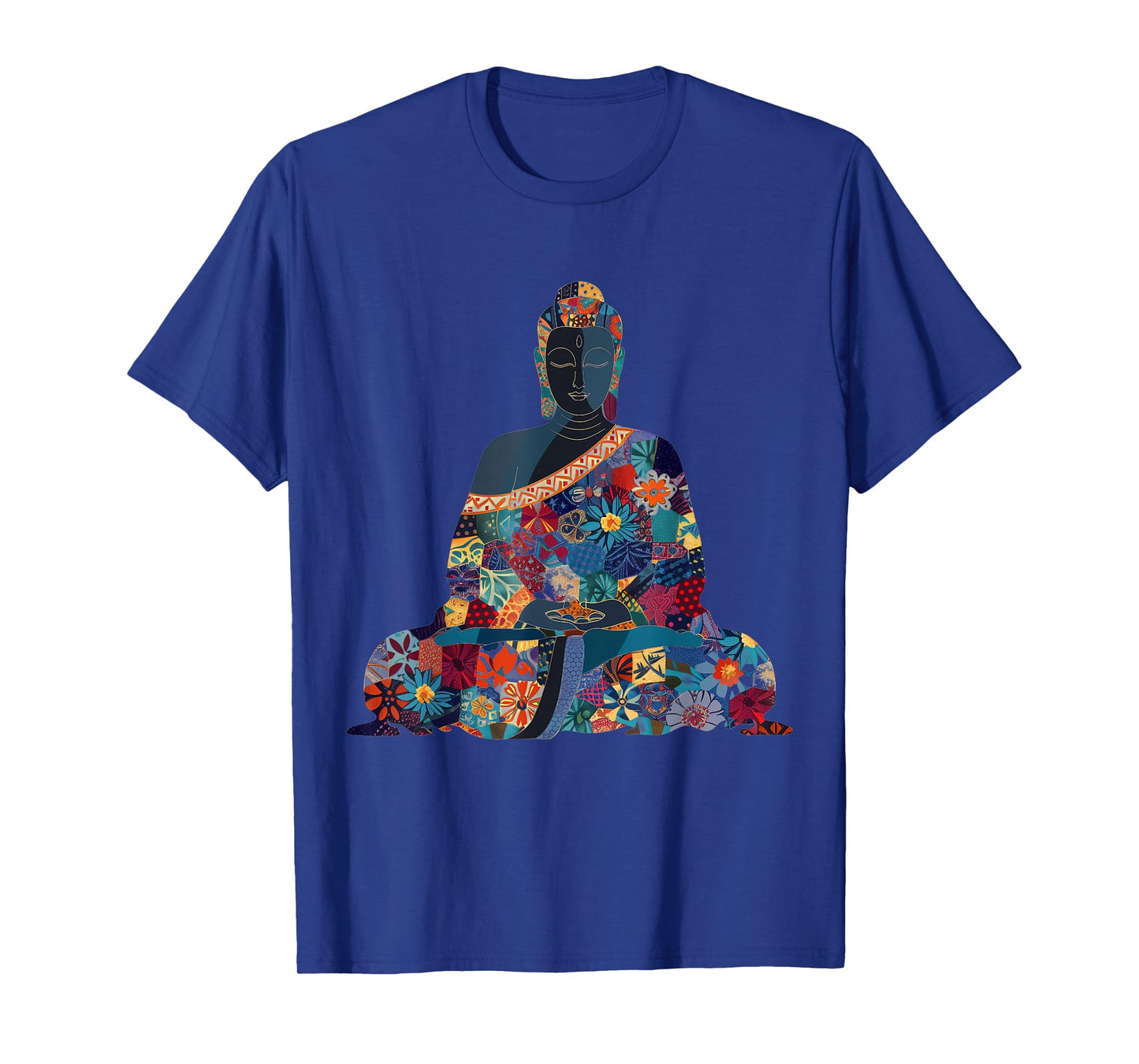 Buddha Vintage Flowers Zen Buddhist Buddhism Yoga Spiritual T-Shirt