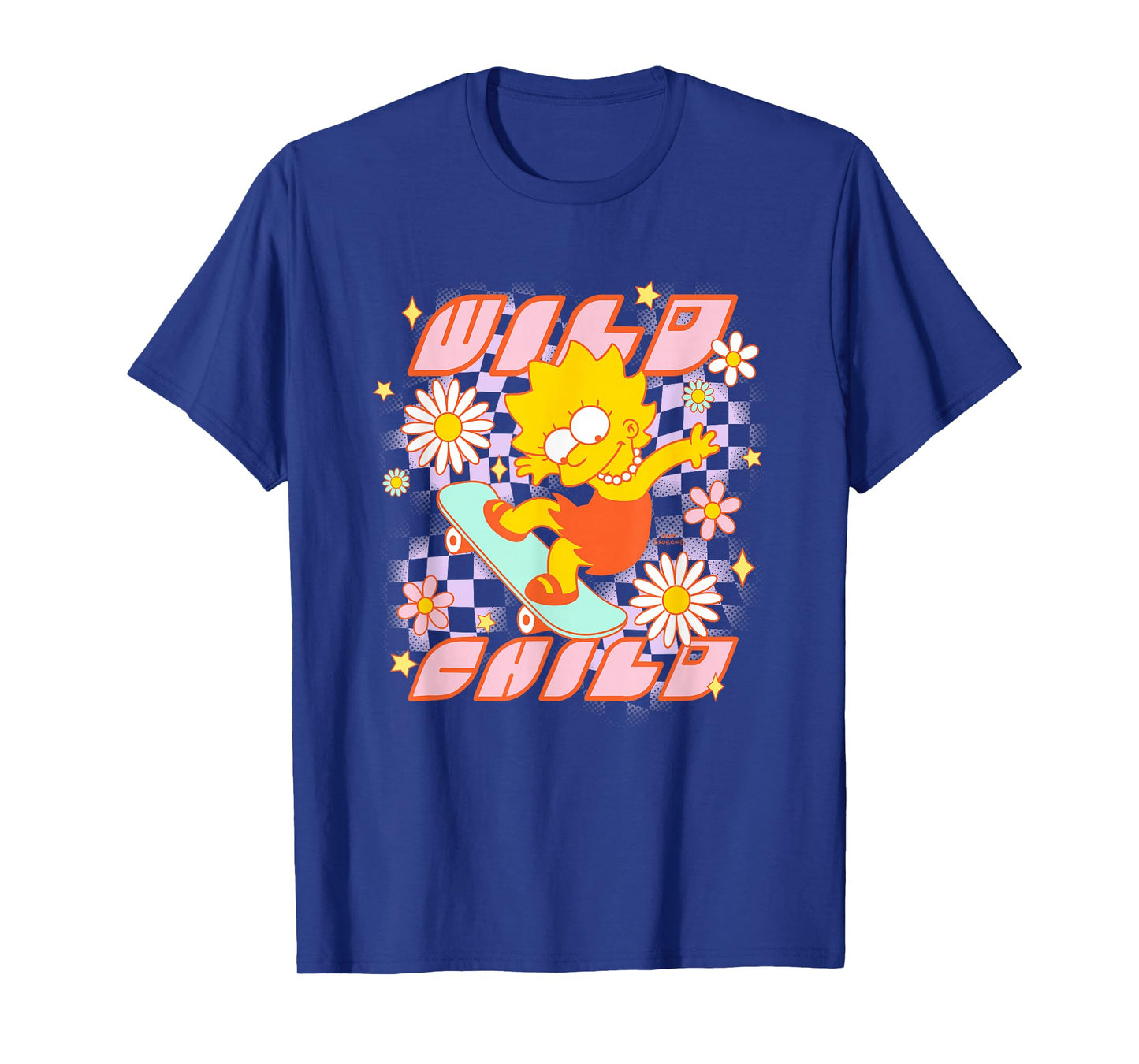The Simpsons Lisa Riding Skateboard Wild Child T-Shirt