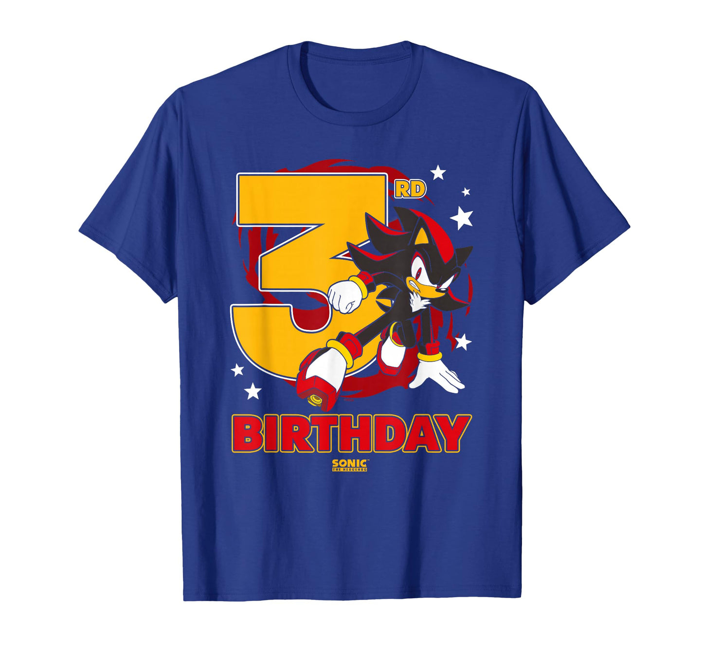 Sonic The Hedgehog 3rd Birthday Epic Shadow Big Chest Logo T-Shirt
