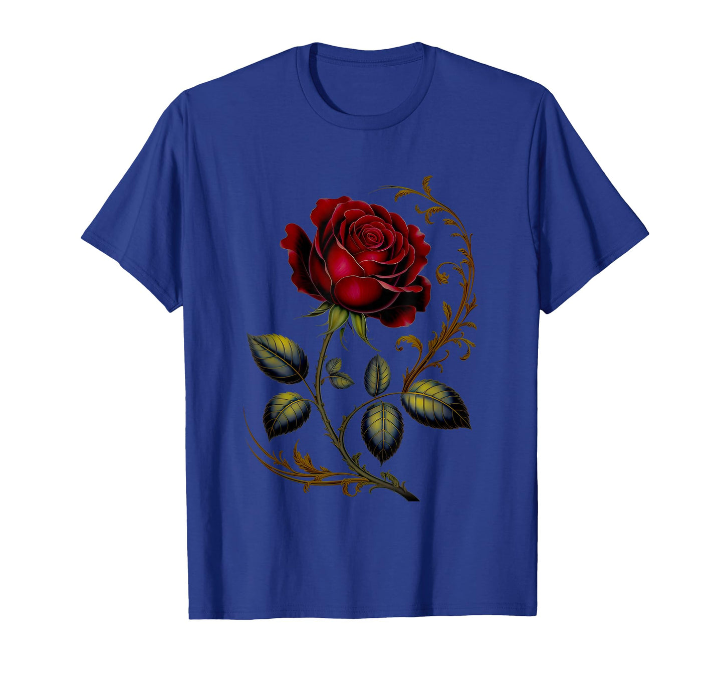 Deep Red Rose Black And Graphic for Men Women T-Shirt