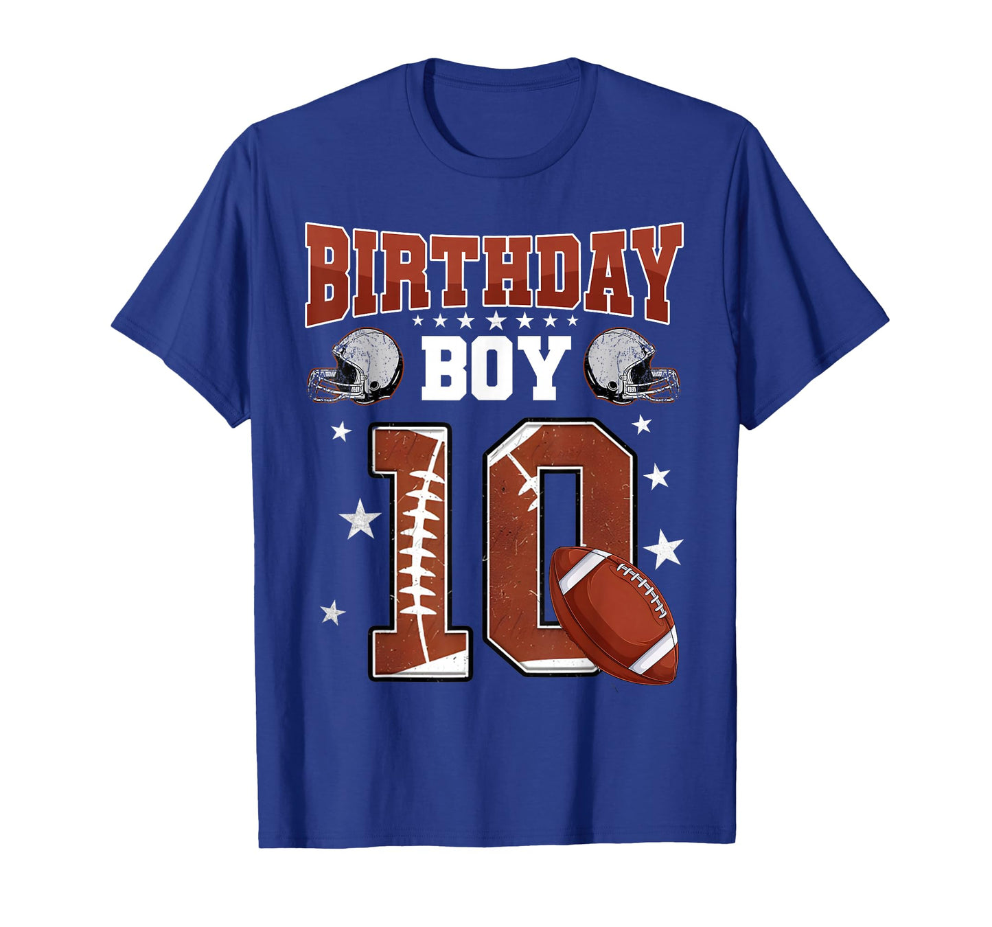 Kids 10th Birthday Boy Football Themed Party 10 Year Old T-Shirt
