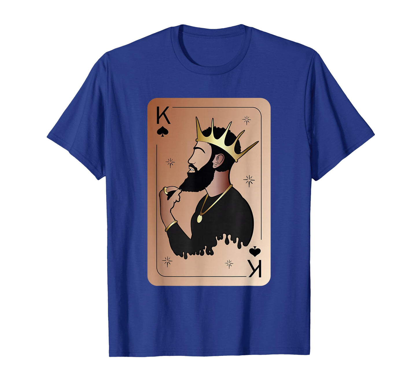 Spades King Card Black Man Crown Black History Month T-Shirt