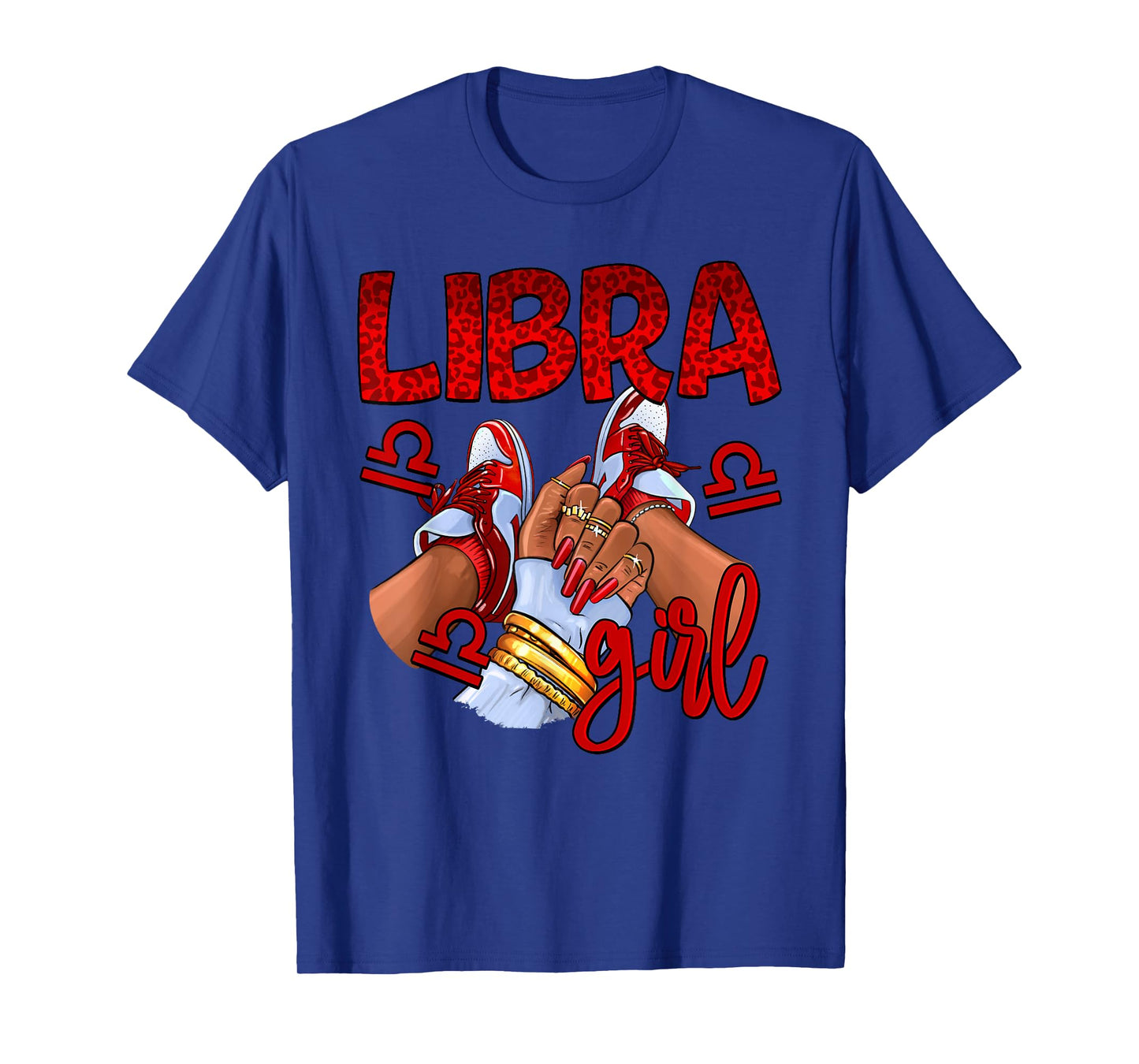 Libra Girl Birthday Women Sneakers Zodiac Sign Bday T-Shirt