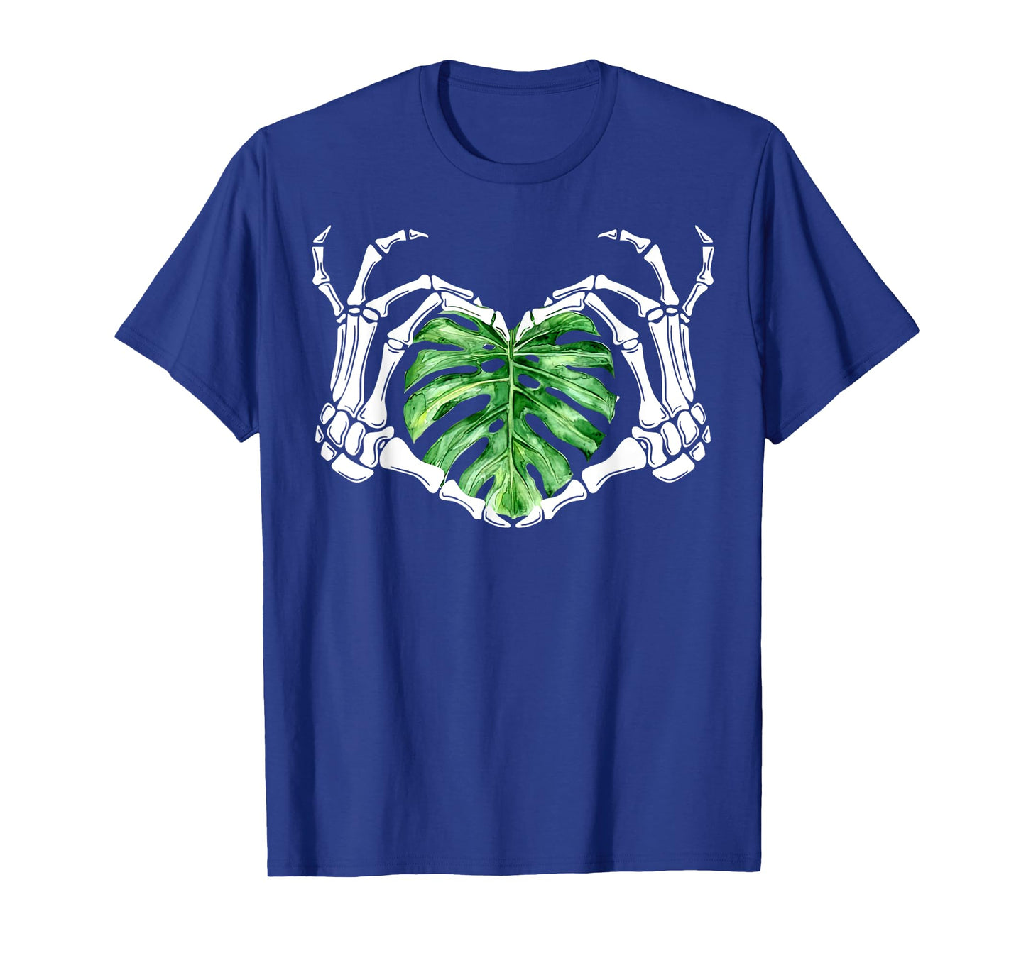 Skeleton Hands Heart Monstera Houseplant Botanical Gardening T-Shirt
