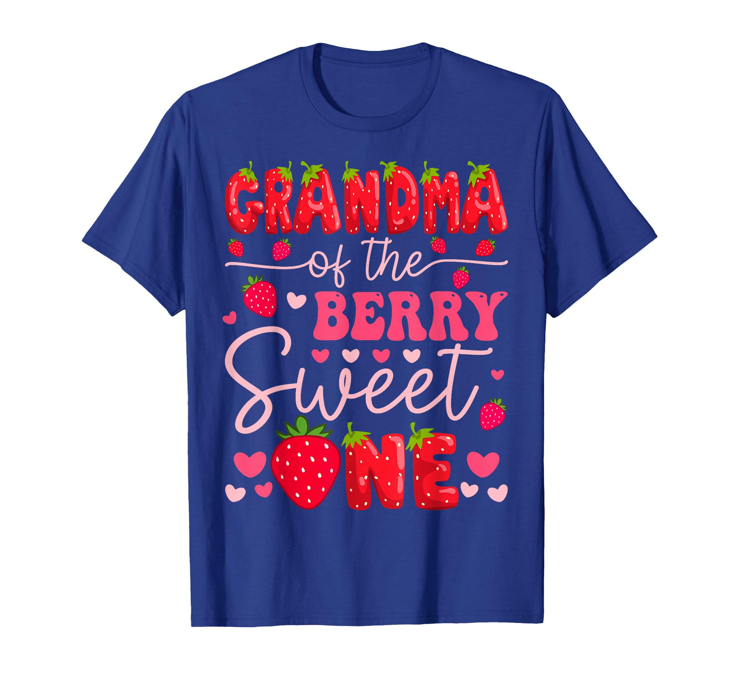 Grandma Of The Berry Sweet One Strawberry 1St Birthday Girl T-Shirt