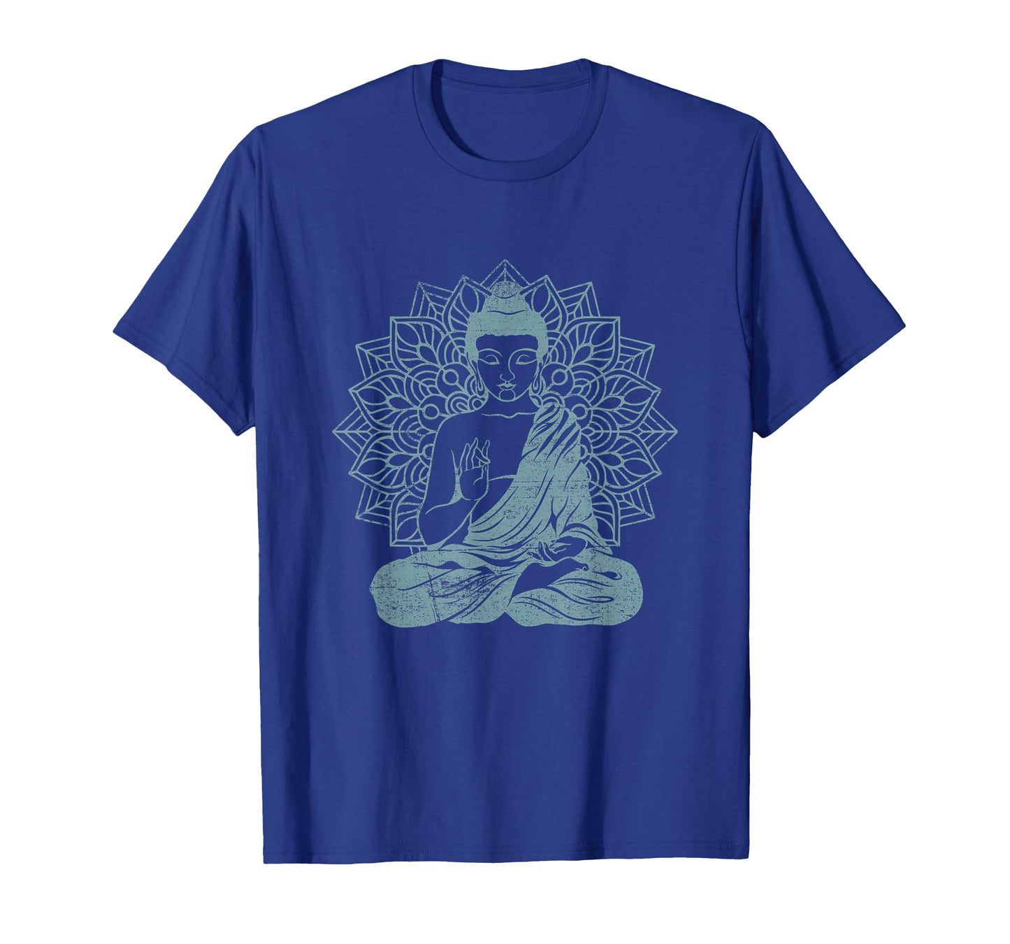 Buddha Blue Buddhism Zen Buddhist Spiritual Meditation Yoga T-Shirt