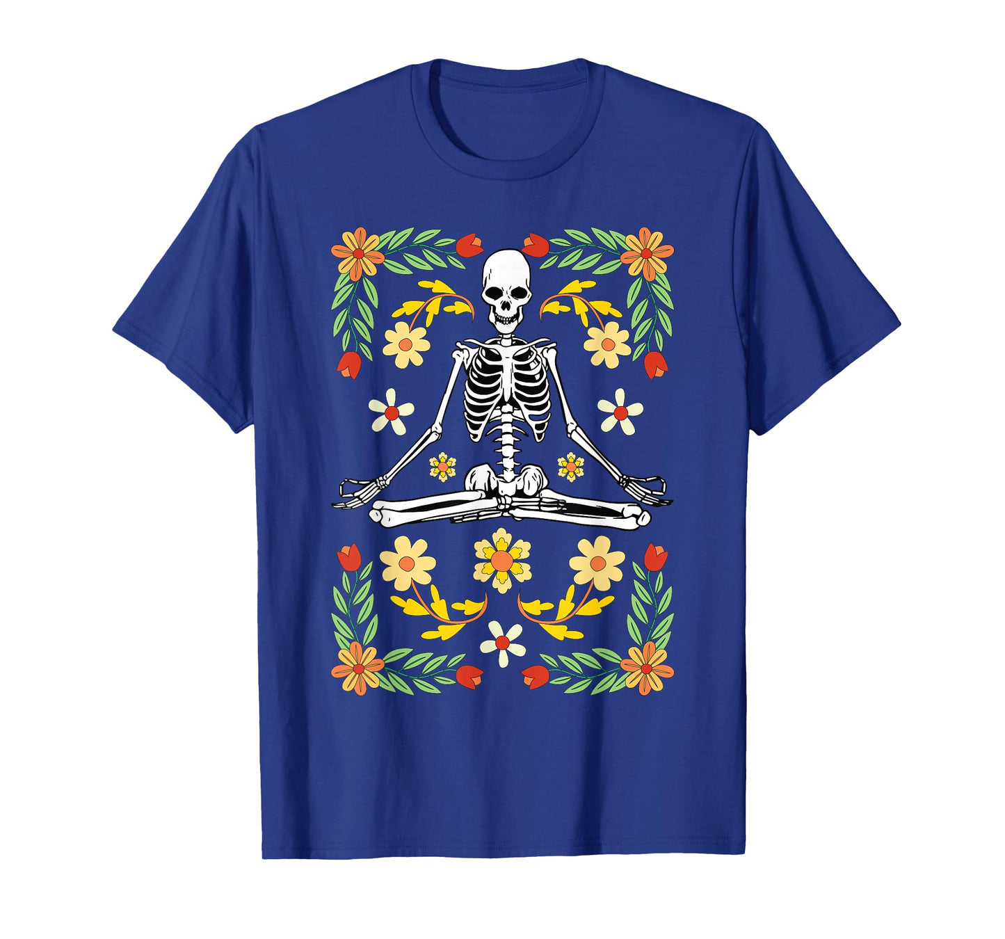 Meditating Skeleton Dia De Los Muertos Mexican Day of Dead T-Shirt