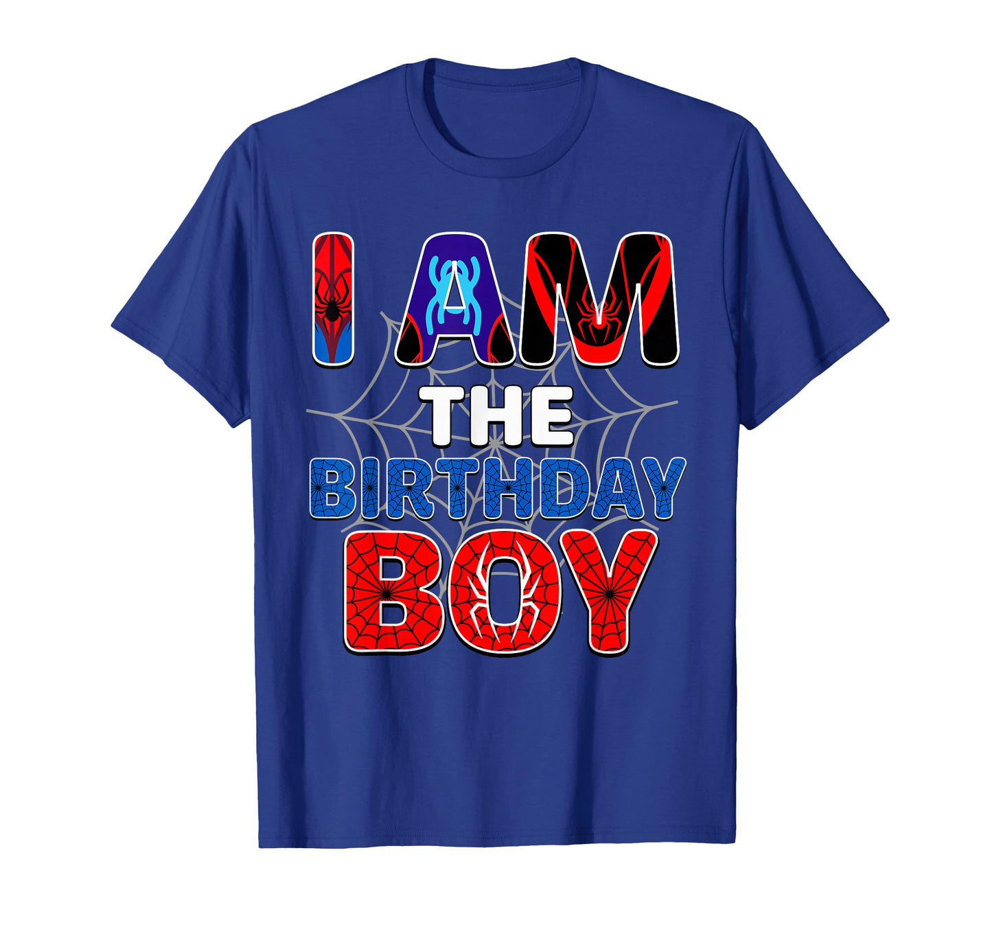 Kids I'm The Birthday Boy Shirt Matching Family Spider Web T-Shirt