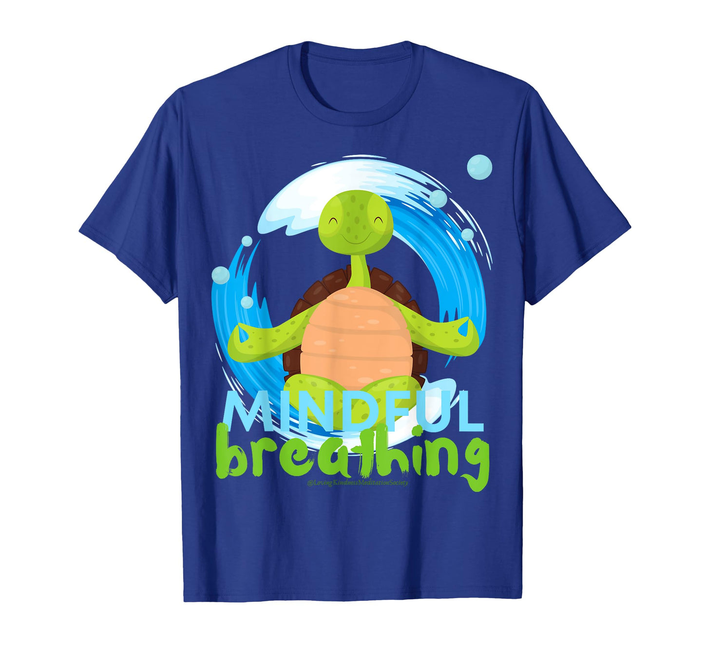 Zen Meditating Sea Turtle Loves Kindness Breath Mindfulness T-Shirt