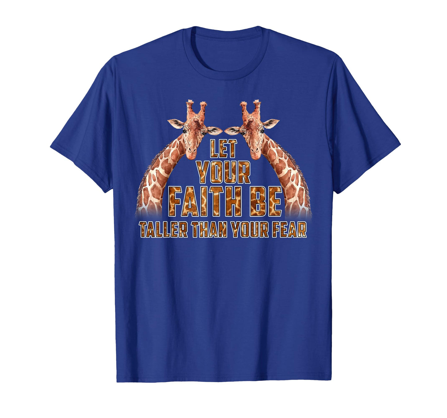 Faith Over Fear Christian Giraffe Gifts For Men Women Kid T-Shirt