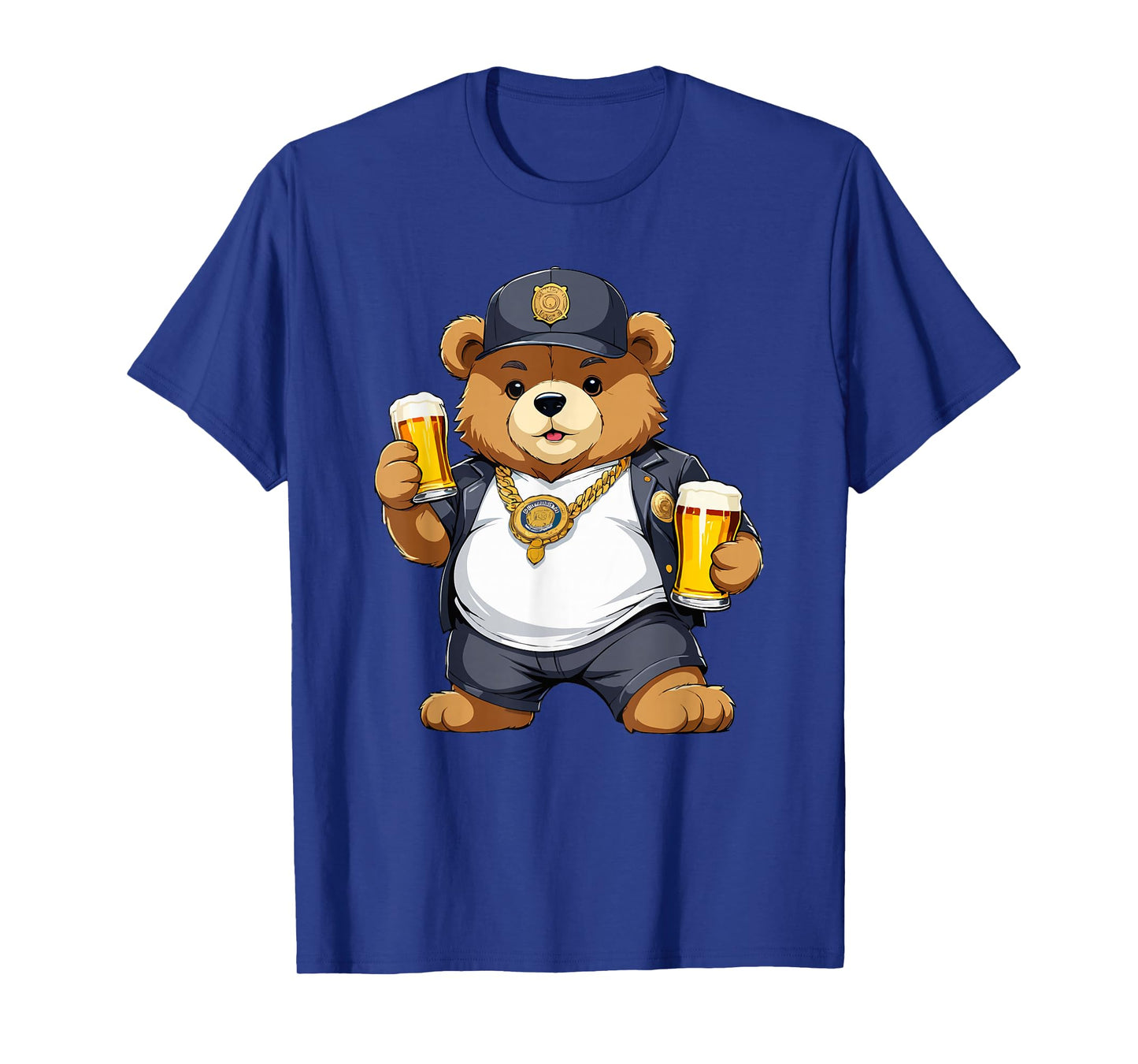 Big Fat Teddy Bear Gangster in Hip Hop Street Clothes T-Shirt