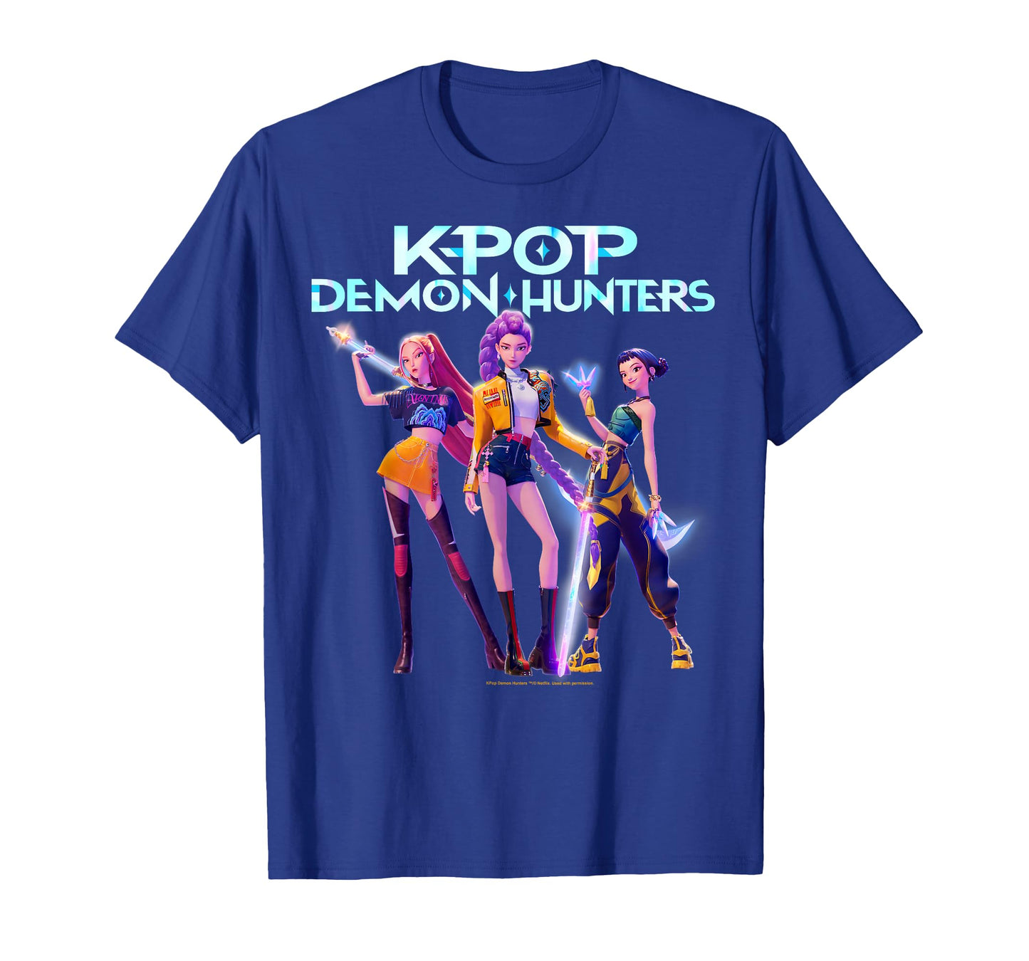 Kpop Demon Hunters Halloween Huntrix Heroic Poses Group Shot T-Shirt