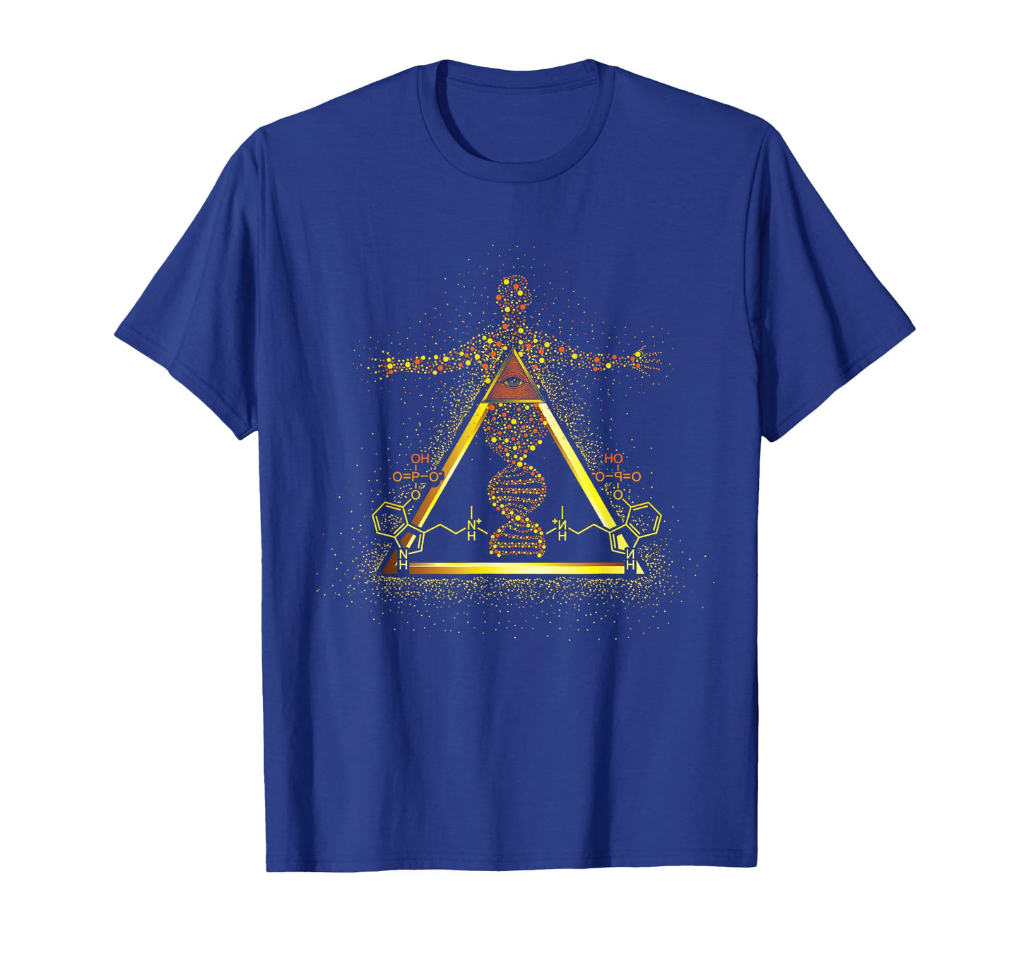 Kundalini Rising Psilocybin Molecule D.N.A. Psychedelic Rave T-Shirt