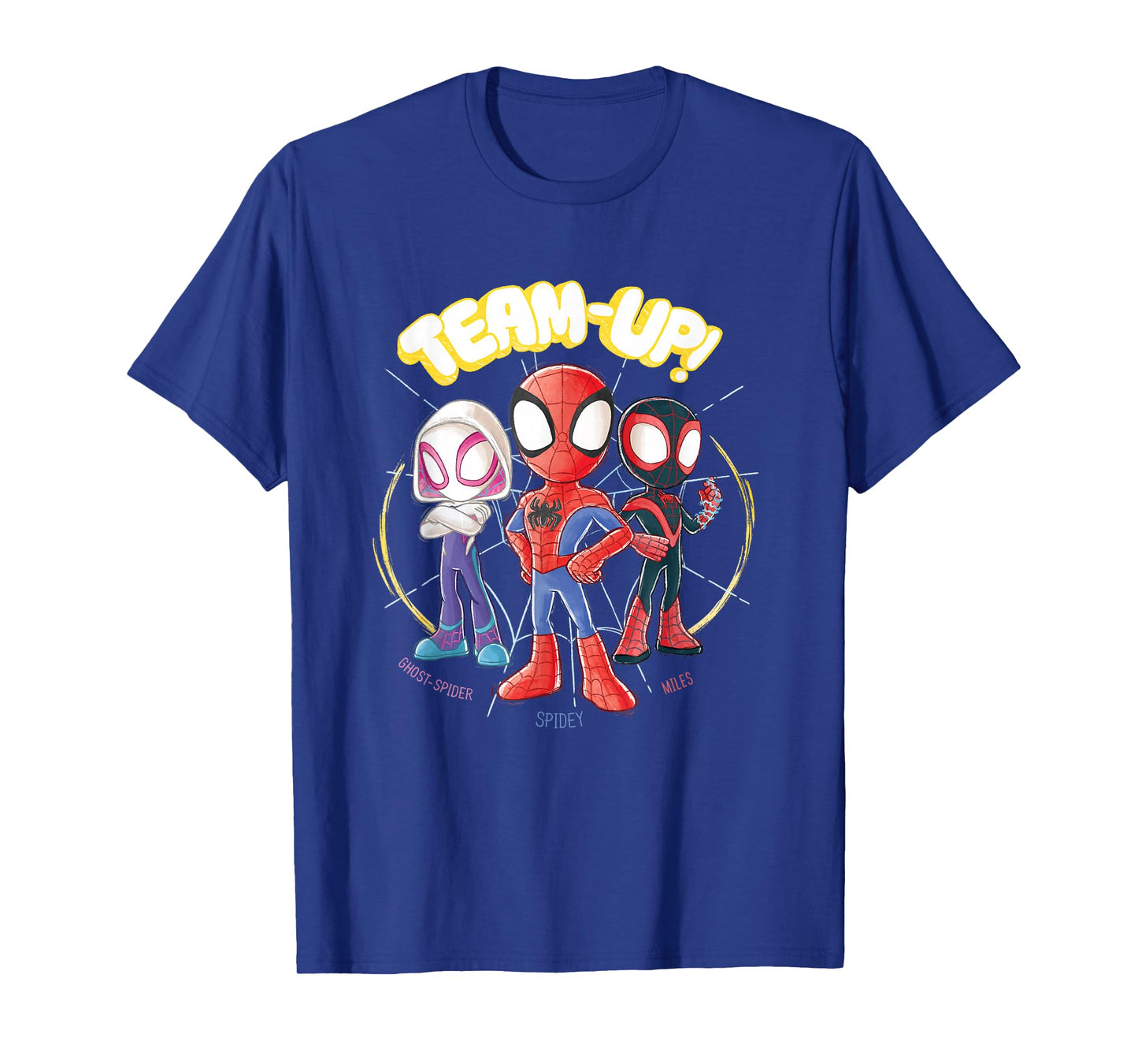 Marvel Spidey And His Amazing Friends Team-Up Retro Doodles T-Shirt