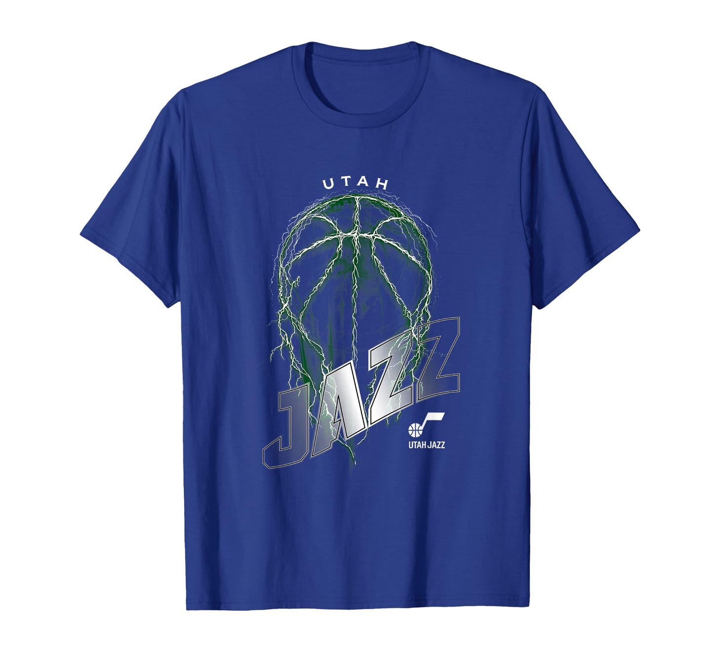 NBA Utah Jazz Lightning Bolt Basketball Logo T-Shirt