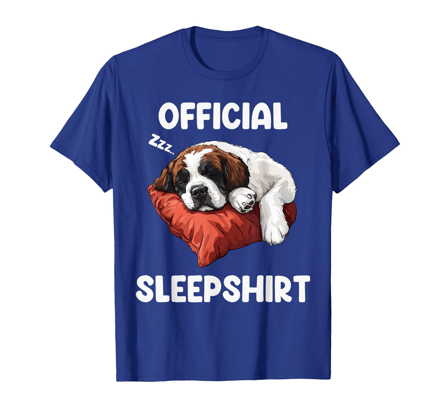 Official Saint Bernard Sleepshirt Cute Dog Lover Sleepwear T-Shirt