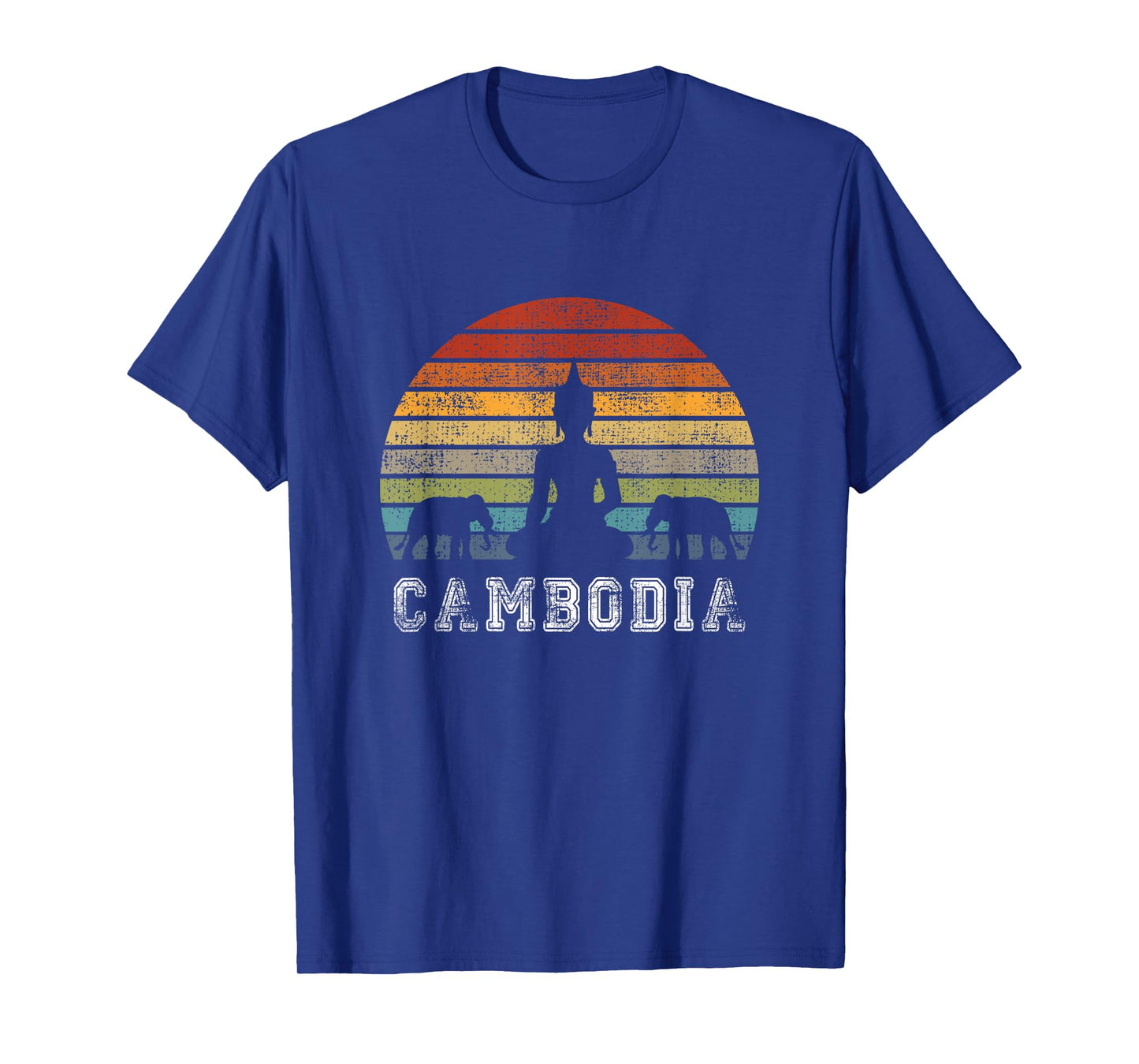 Cambodia Buddha Vintage Design with Elephants / Gift T-Shirt