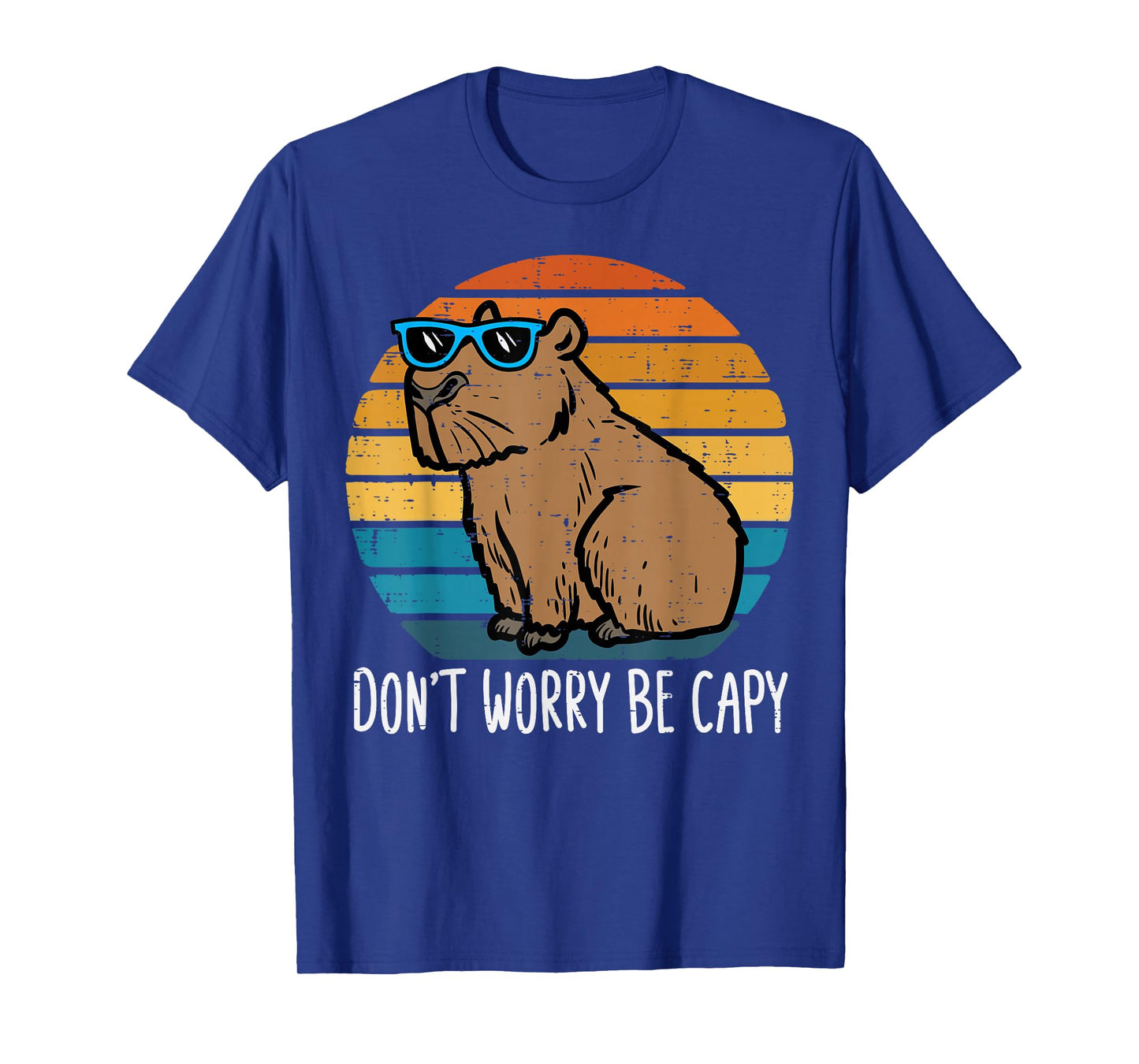 Dont Worry Be Capy Capybara Retro Men Boys Kids Youth Women T-Shirt