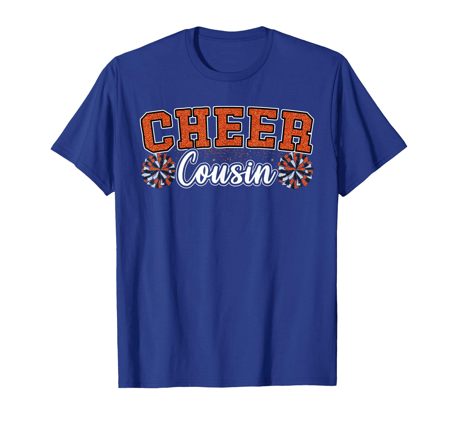 Orange Cheer Cousin My Favorite Cheerleader Calls Me Cousin T-Shirt