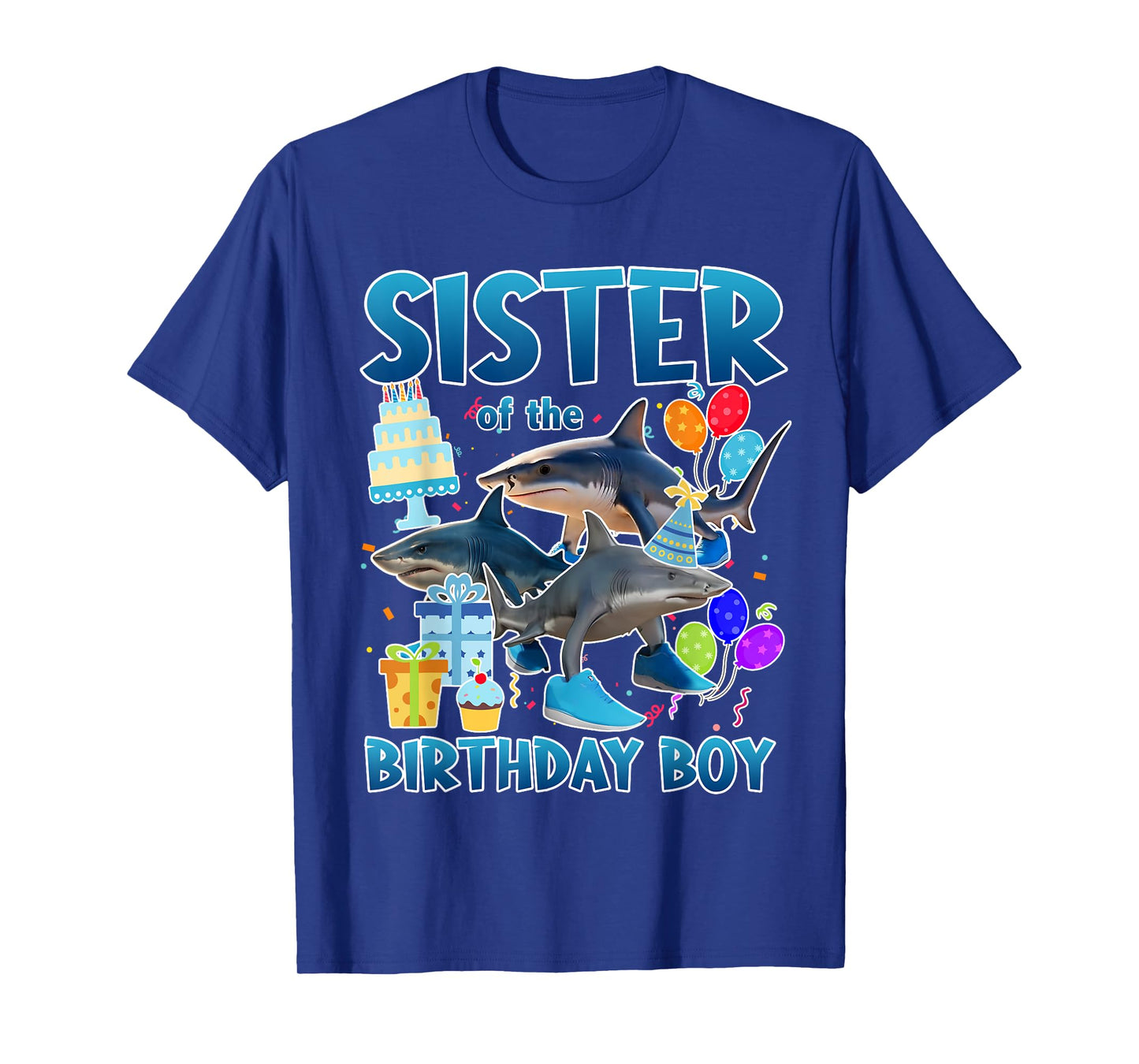 Sister Of The Birthday Boy Tralalero Tralala Family Matching T-Shirt